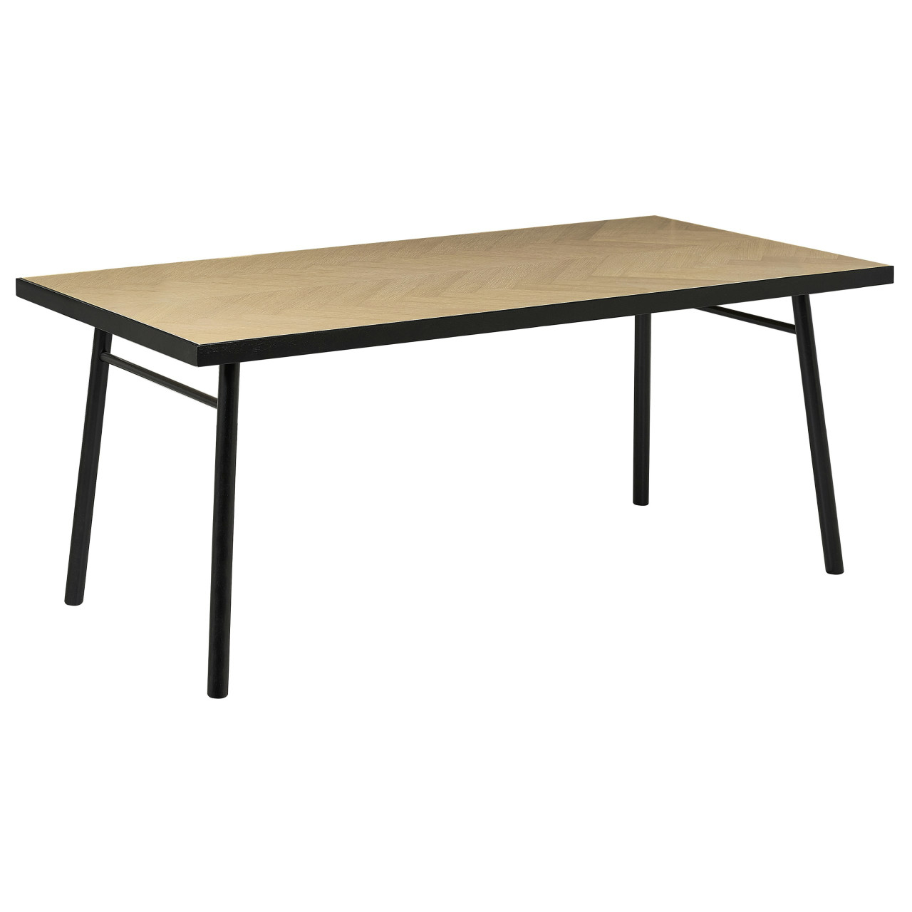 Mesa de comedor rectangular Ivorie MDF con patas de madera de caucho