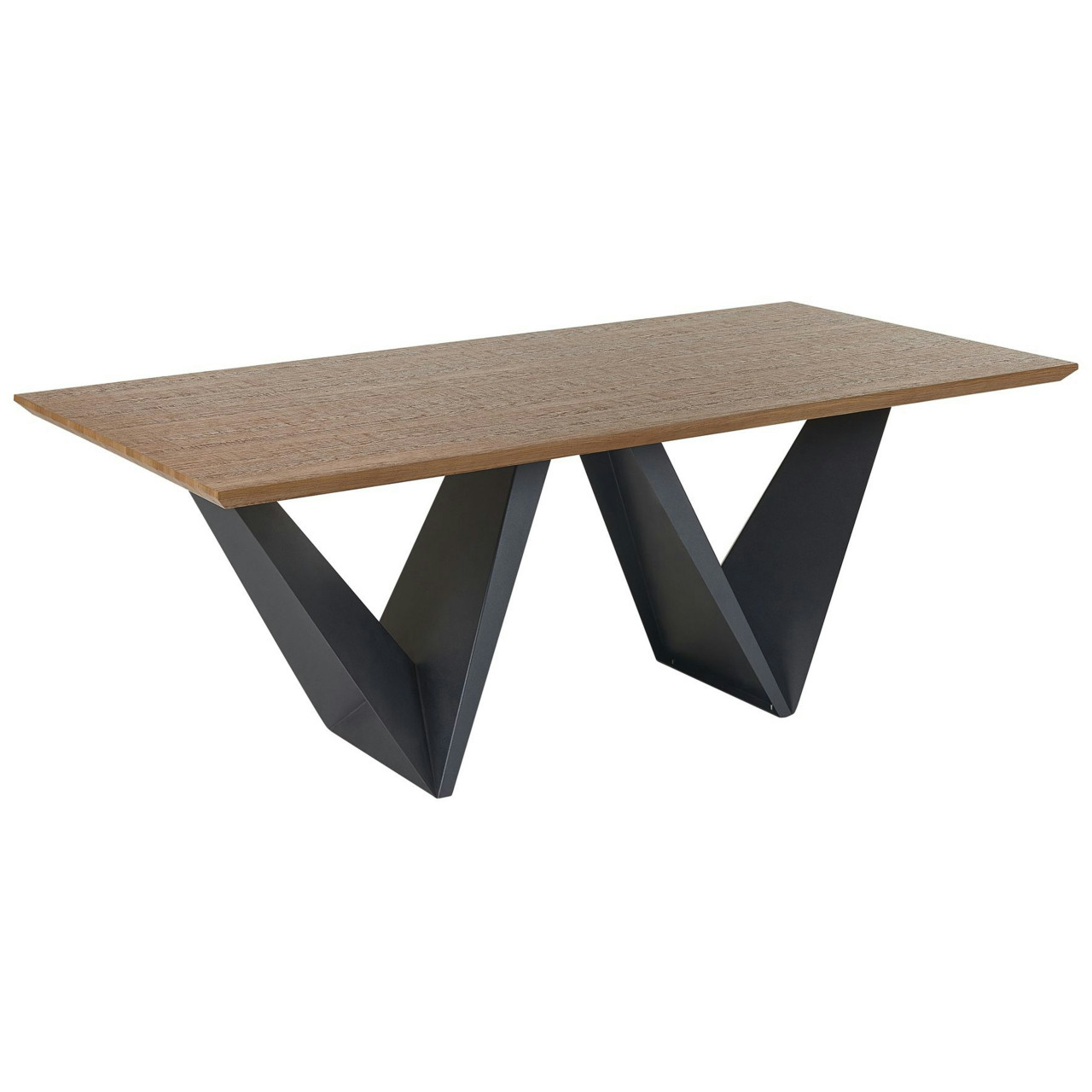Mesa de comedor Sintra sobre MDF base metálica acabado madera oscura