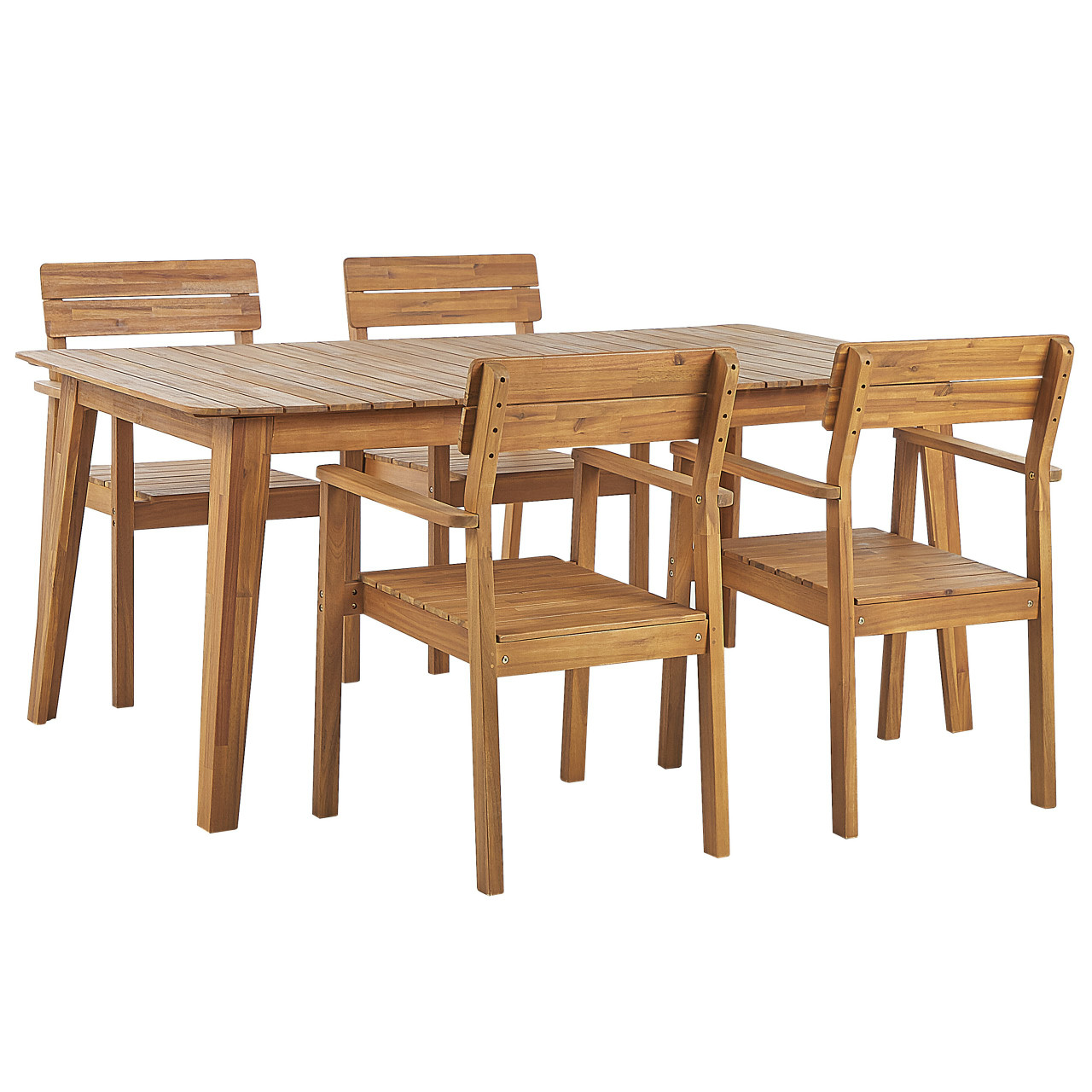 Conjunto de comedor exterior Fornelli en madera de acacia
