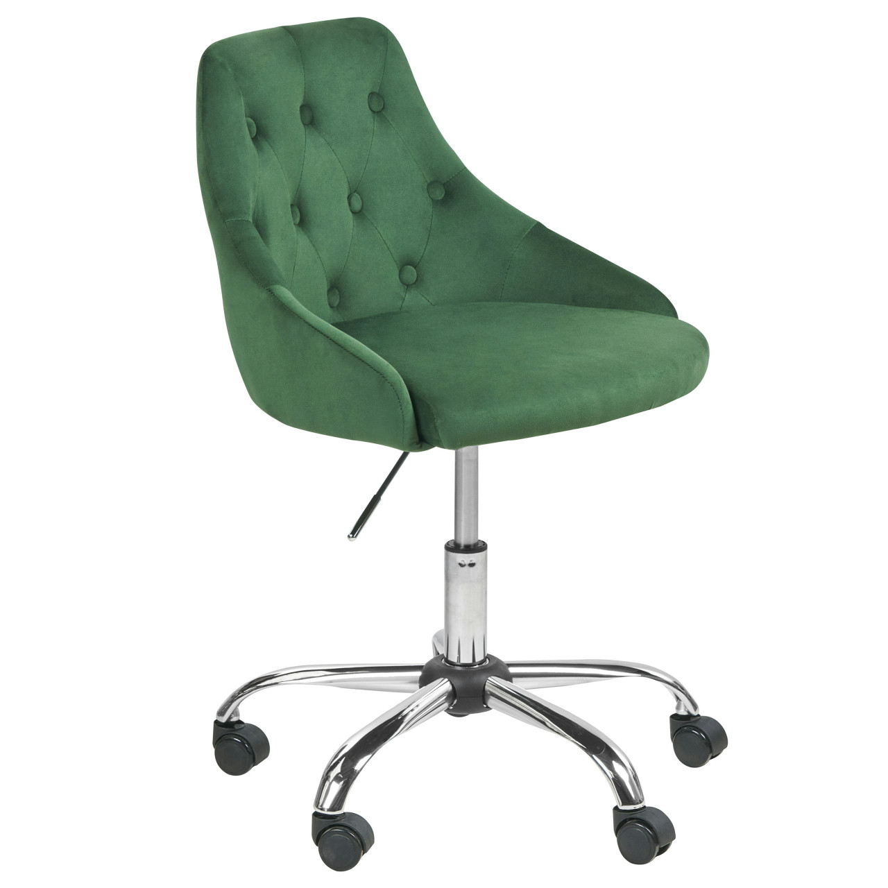 Silla de oficina giratoria Parrish terciopelo verde
