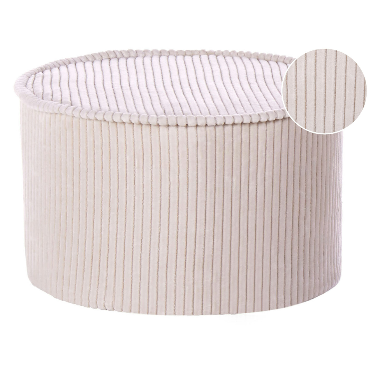 Puff Zikria terciopelo crema