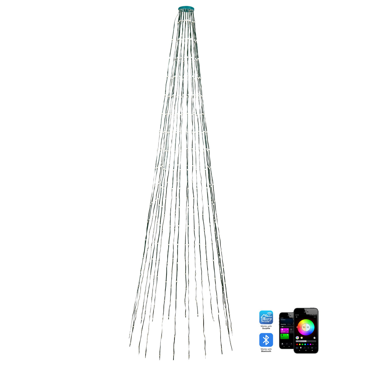 Cinta de luces LED Saarloq multicolor en material sintético