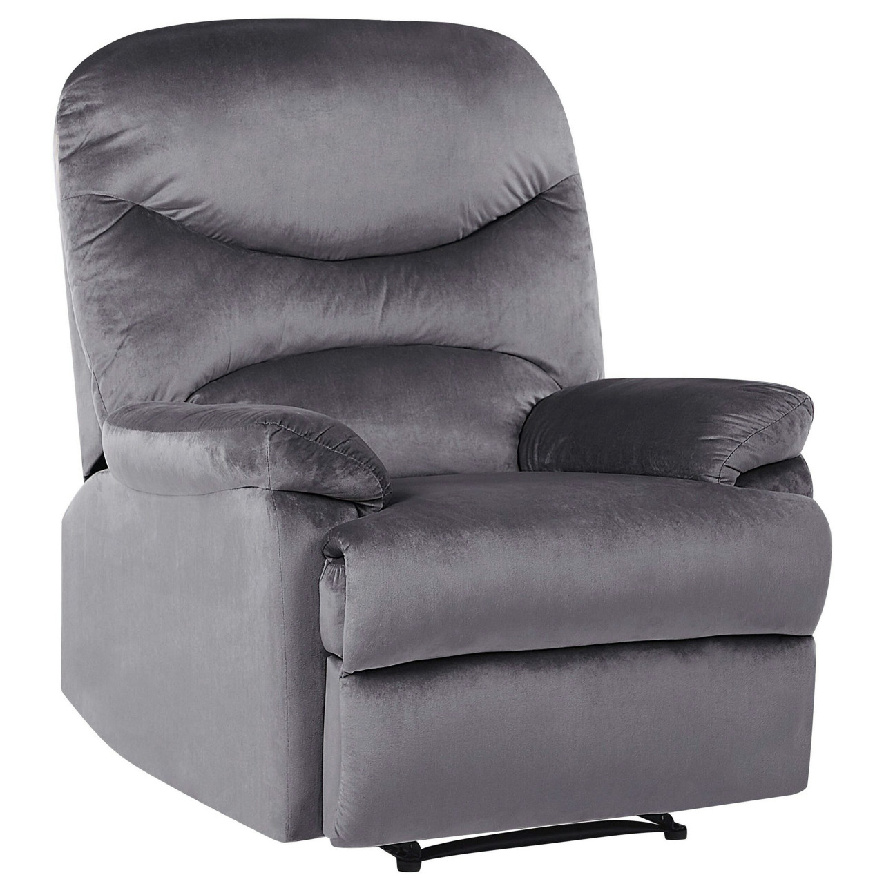 Sillón reclinable de terciopelo Eslov gris