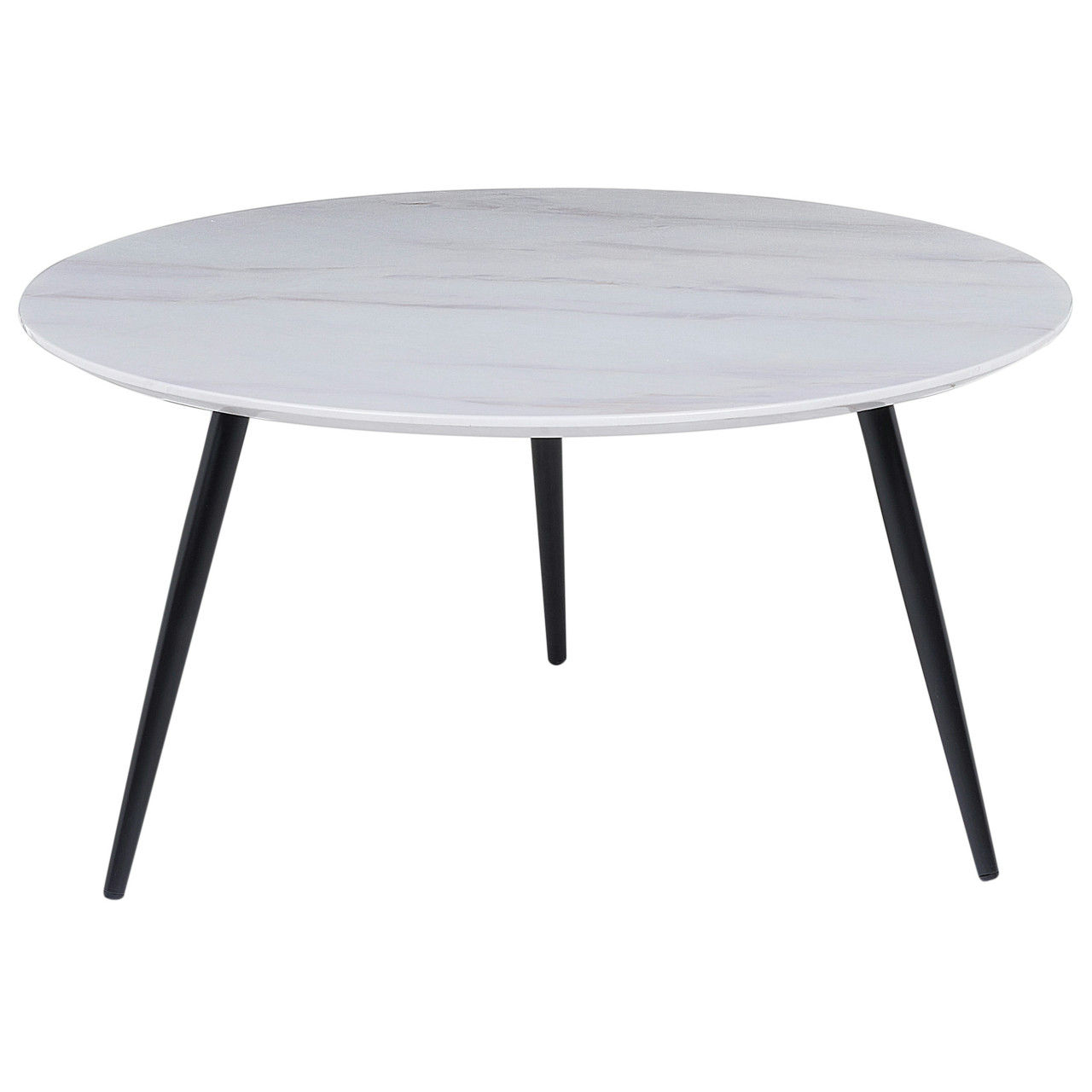Mesa de centro Effie MDF sobre efecto mármol patas metálicas