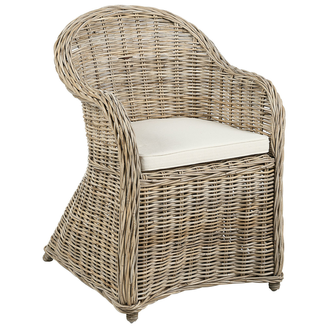 Sillón de jardín Susua II ratán vime crema