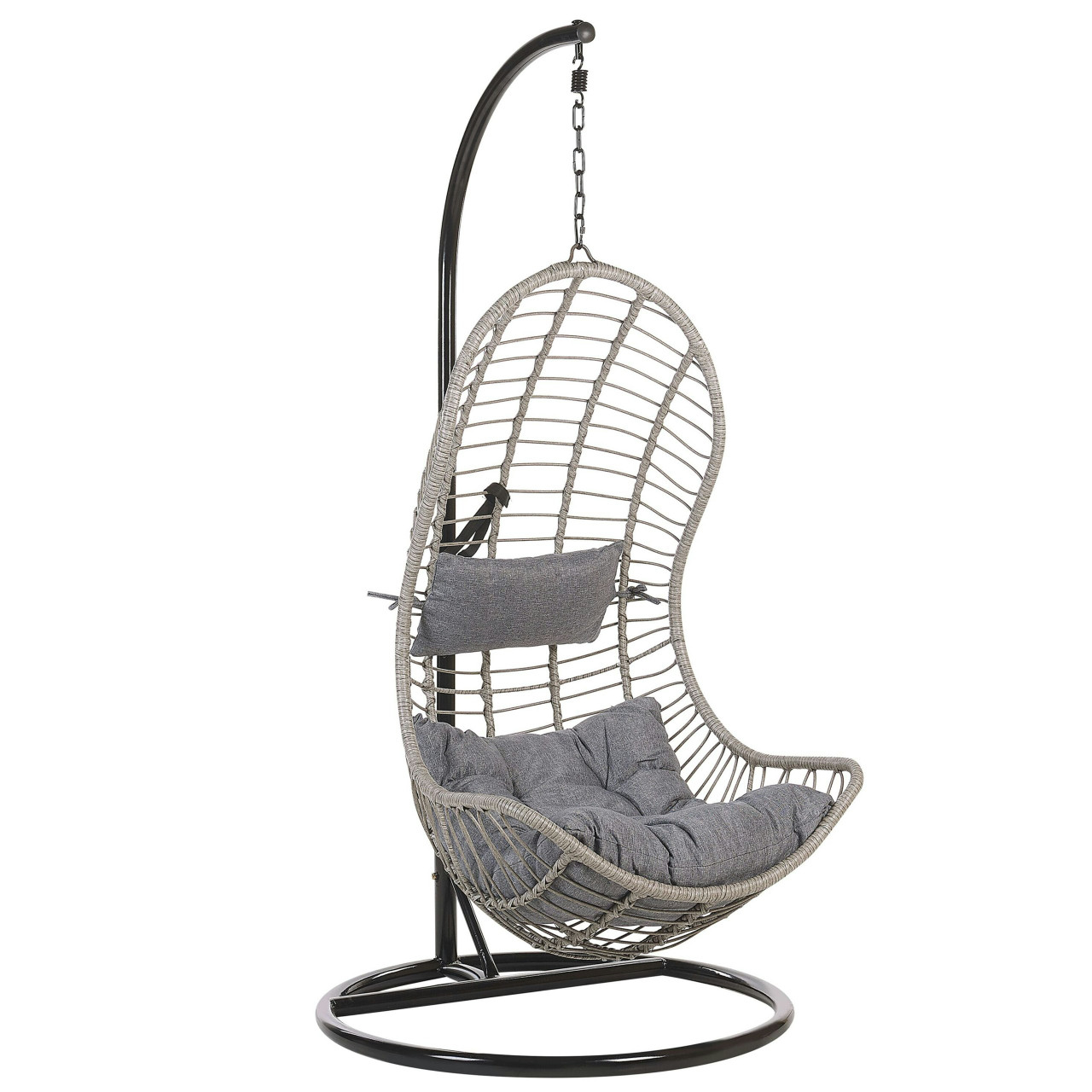 Silla colgante Pineto en ratan sintético con estructura de acero