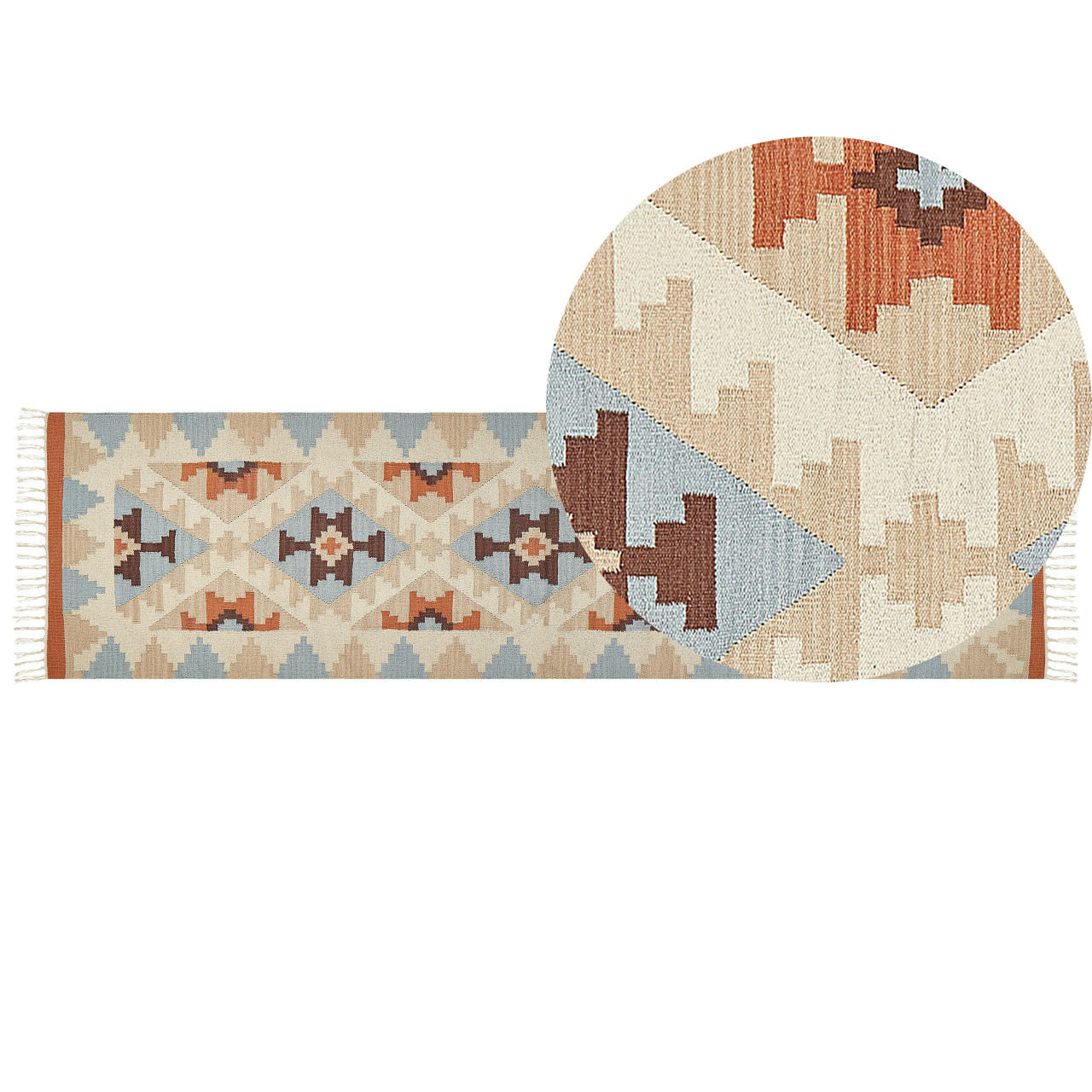 Kilim Rug Dilijan Cotton Multicolour