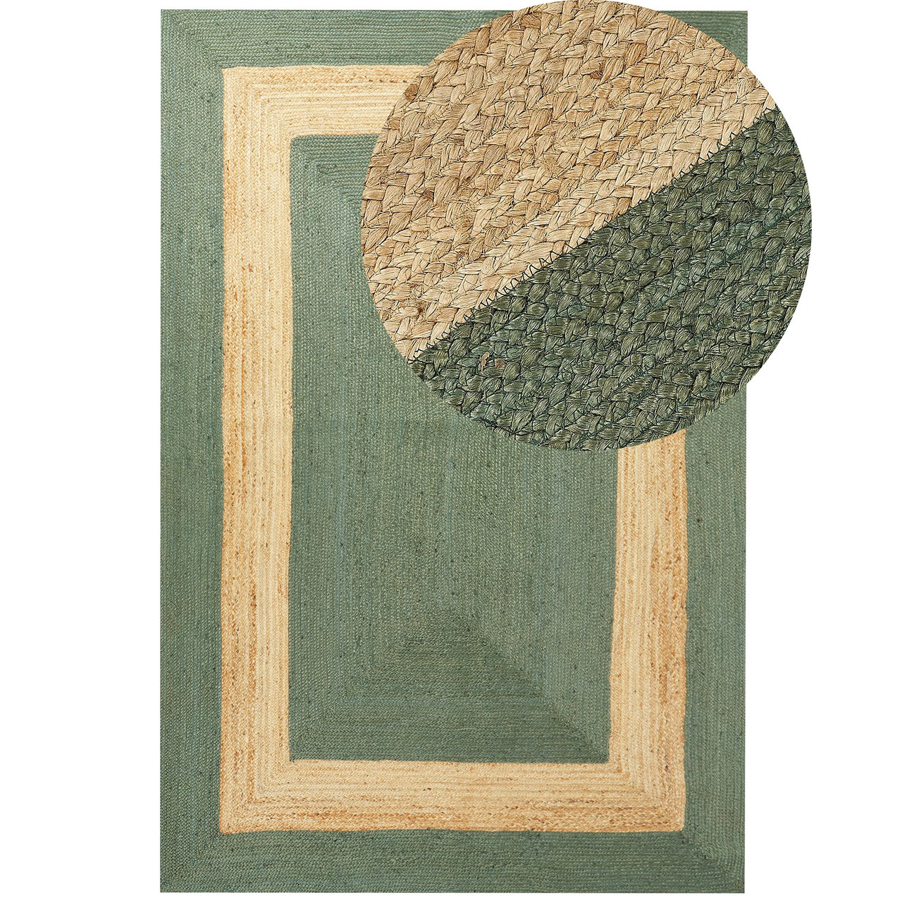 Alfombra Karakuyu de Yute Verde