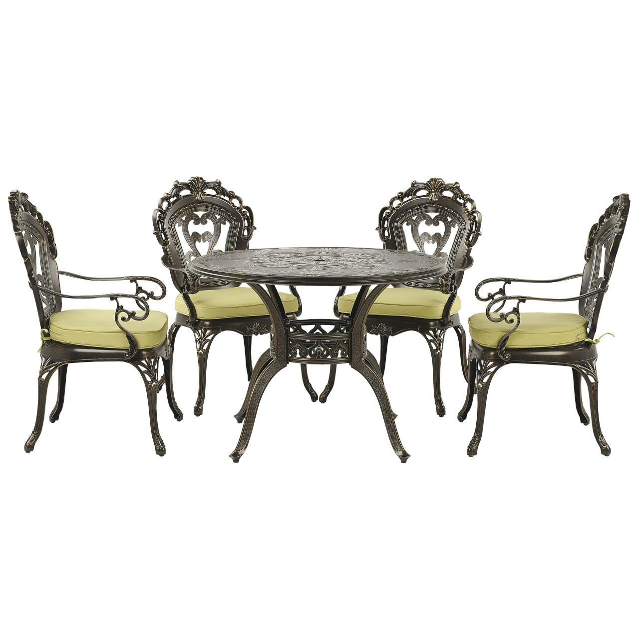Conjunto de comedor Sapri aluminio marrón