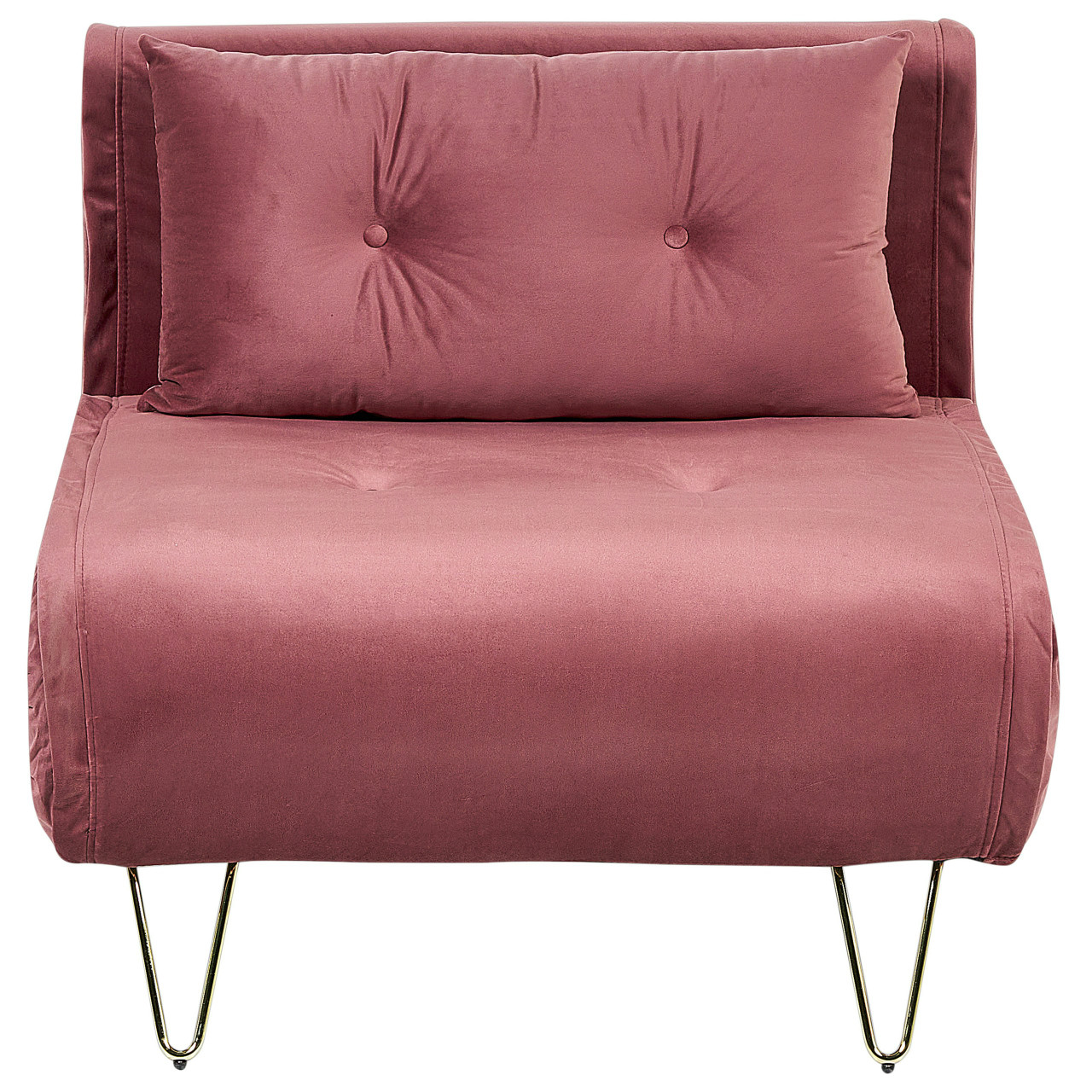 Sofá cama Vestfold terciopelo rosa