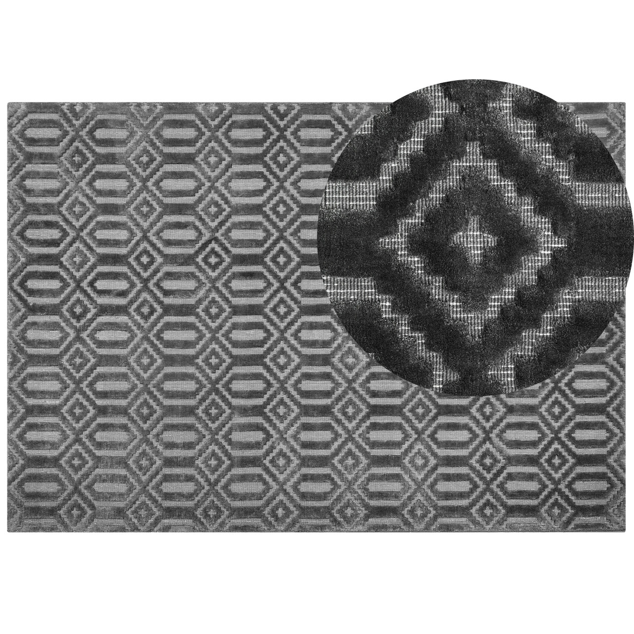 Alfombra Adatepe viscosa gris