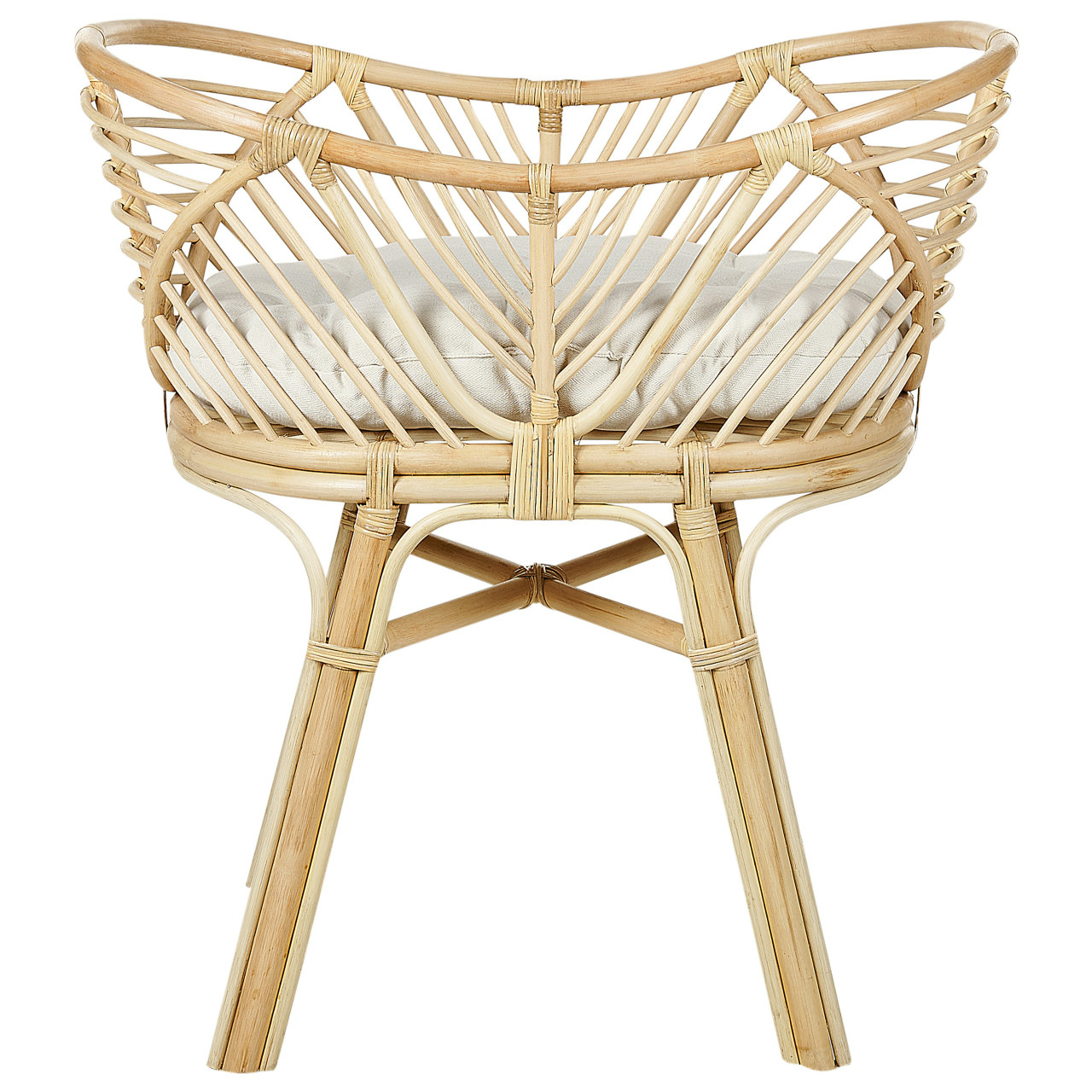Berço Infantil De Estilo Boho Beliani Gruissan De Rattan/vime Natural 55x87x92