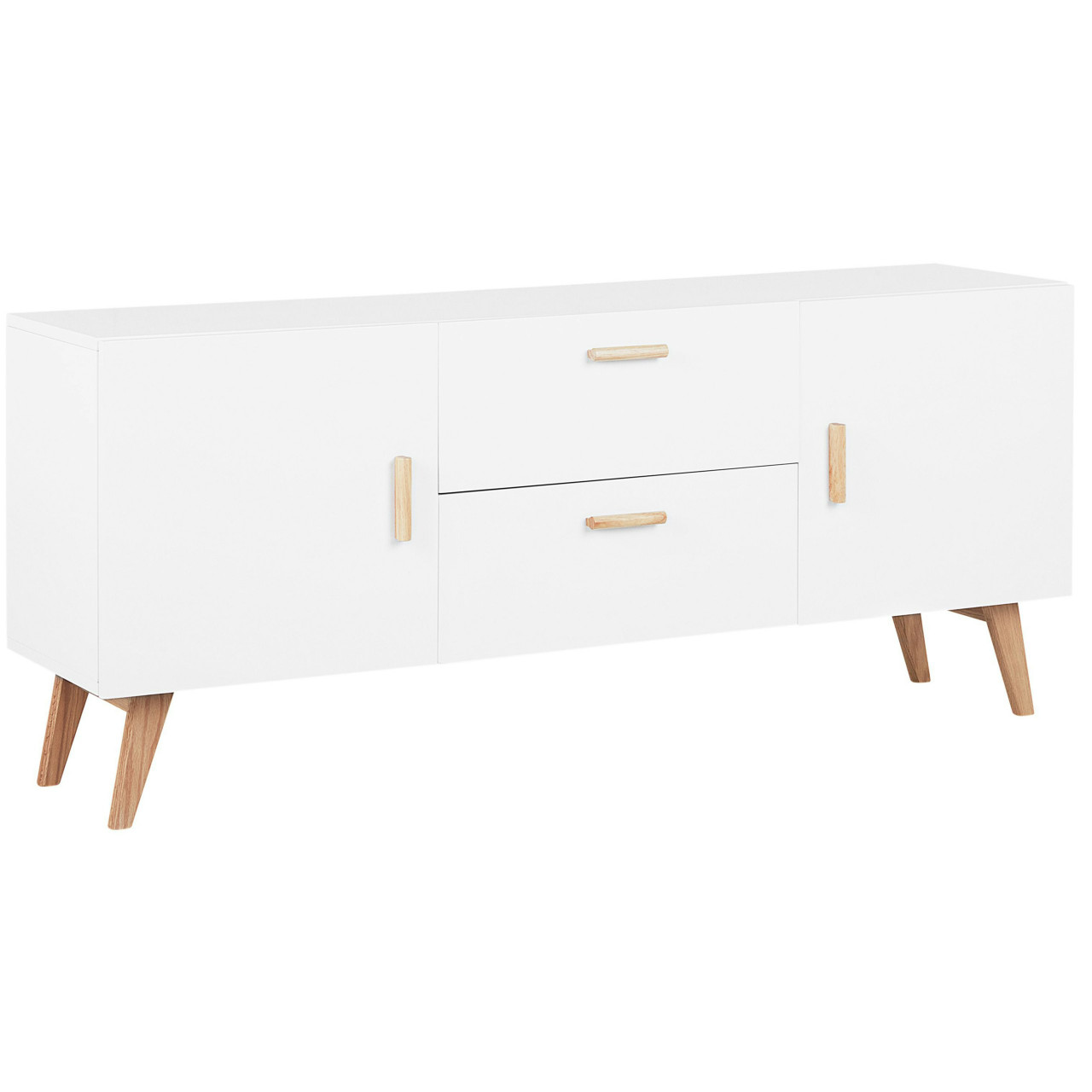 Aparador 2 Puertas MDF con Patas de Roble 160x42x70
