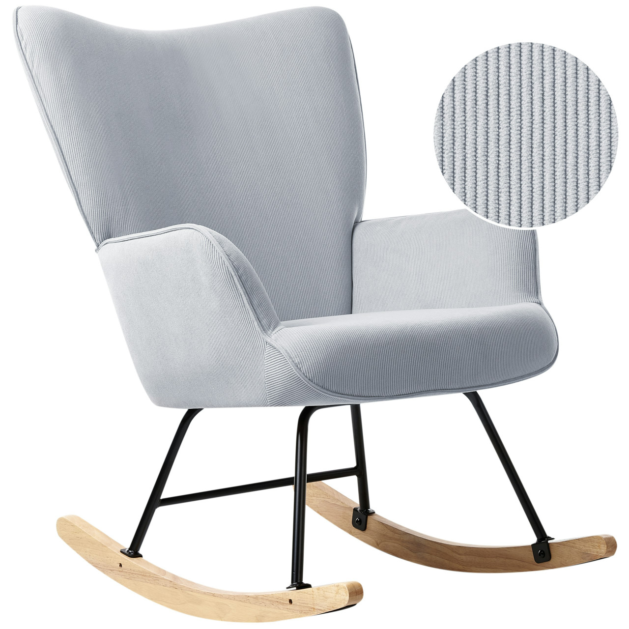 Arset rocking armchair in bombazine blue