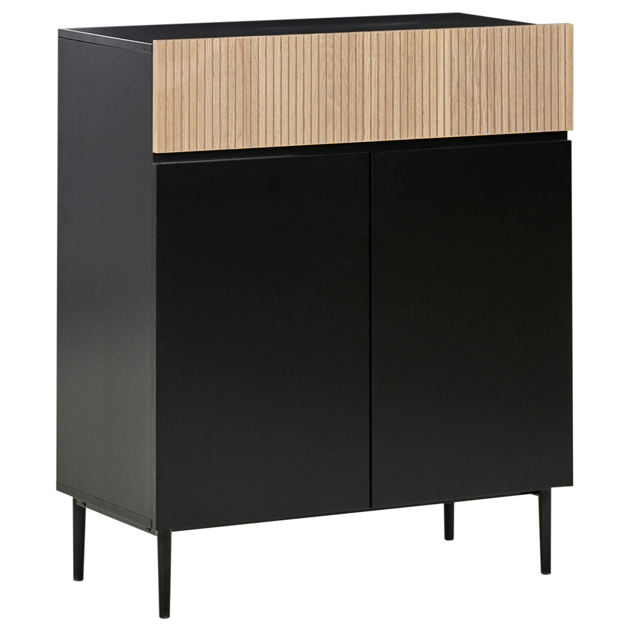 Aparador Blythe en MDF con patas metálicas negro
