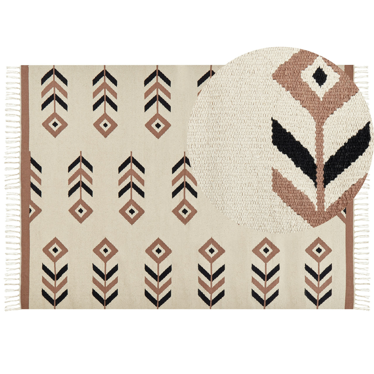 Alfombra Kilim Niavan Algodón Creme