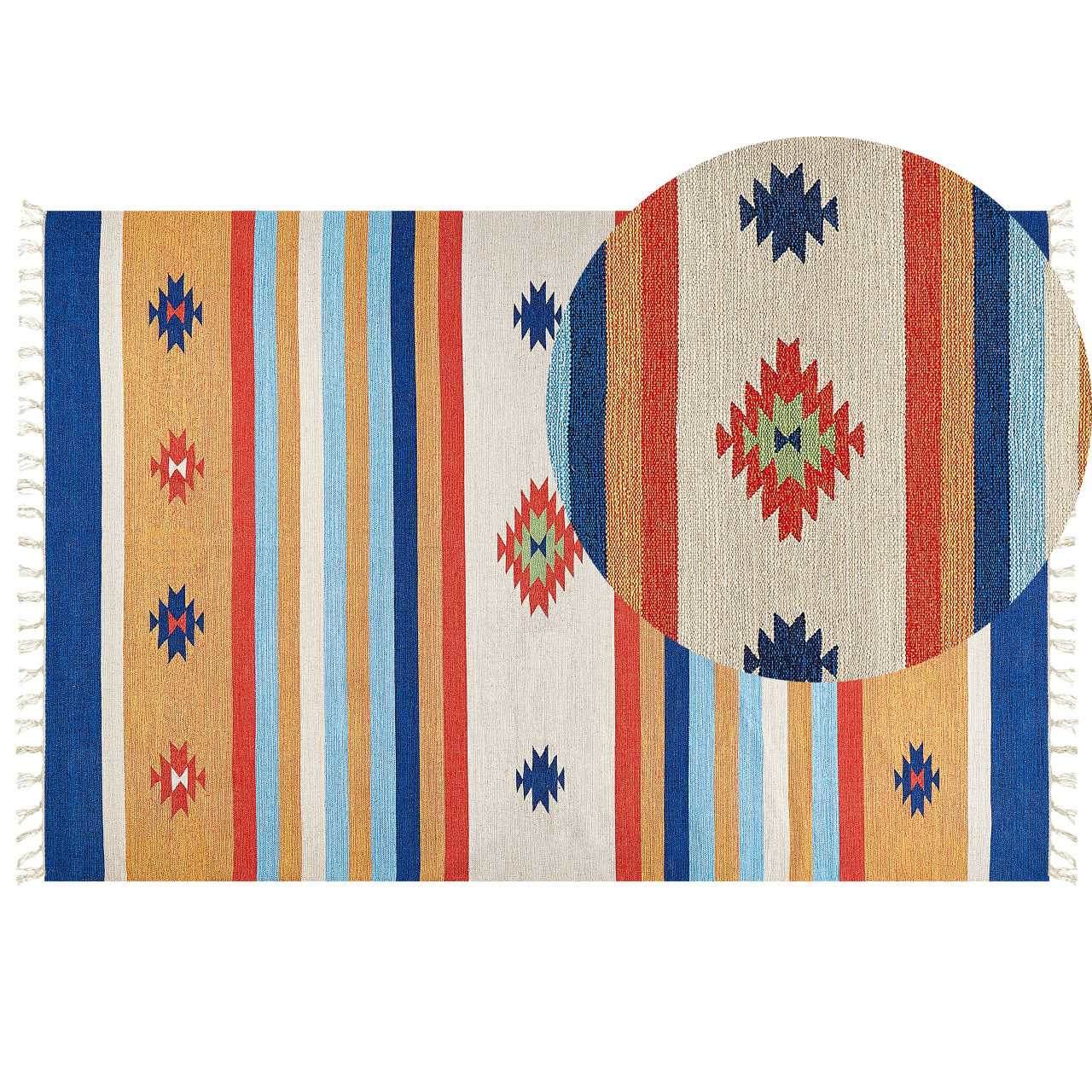 Alfombra Kilim Taronik Algodón Multicolor