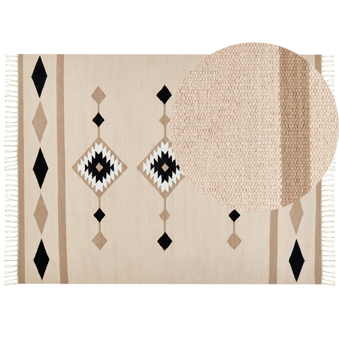 Alfombra kilim Berdik algodón multicolor 160x230