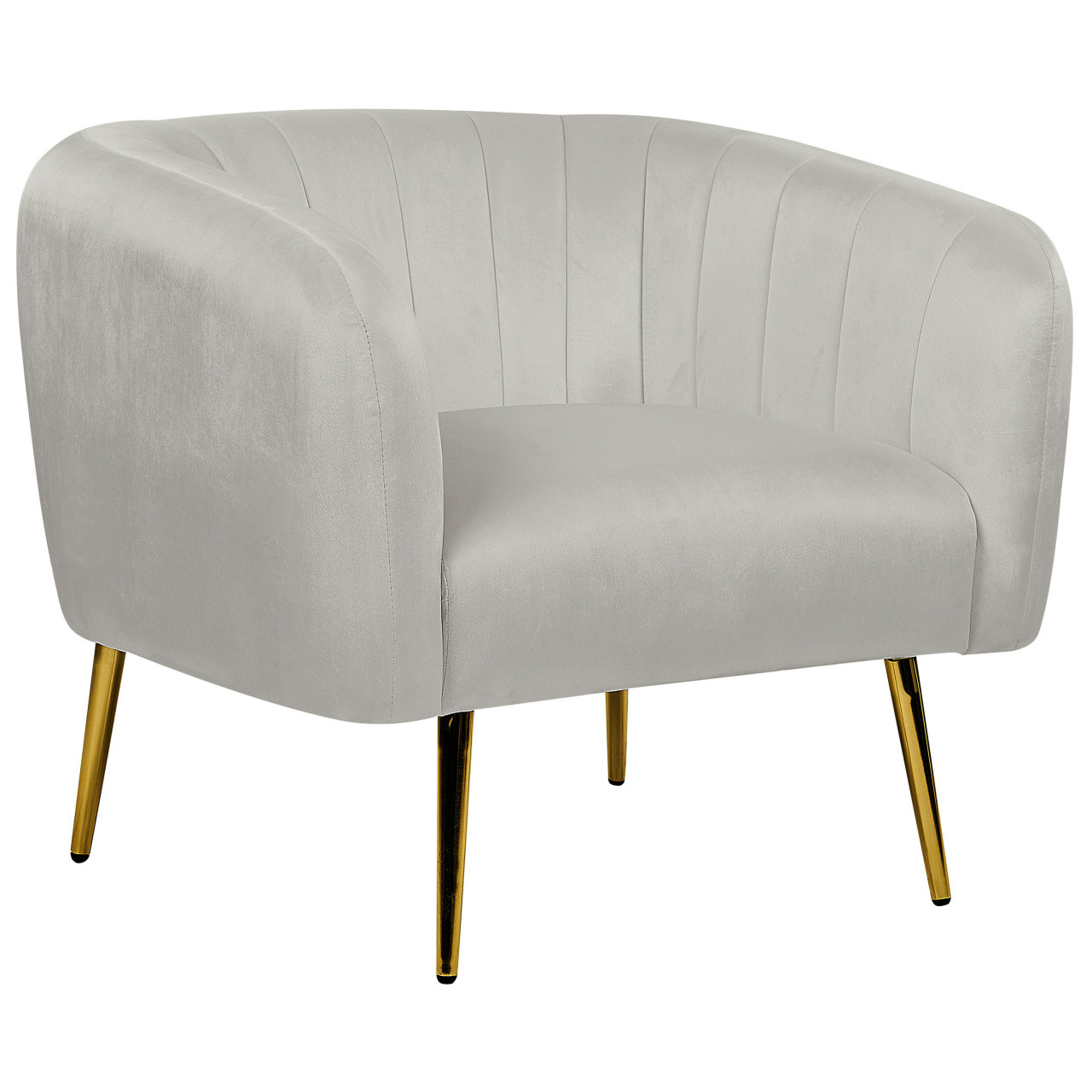 Sillón Laconia terciopelo gris metal