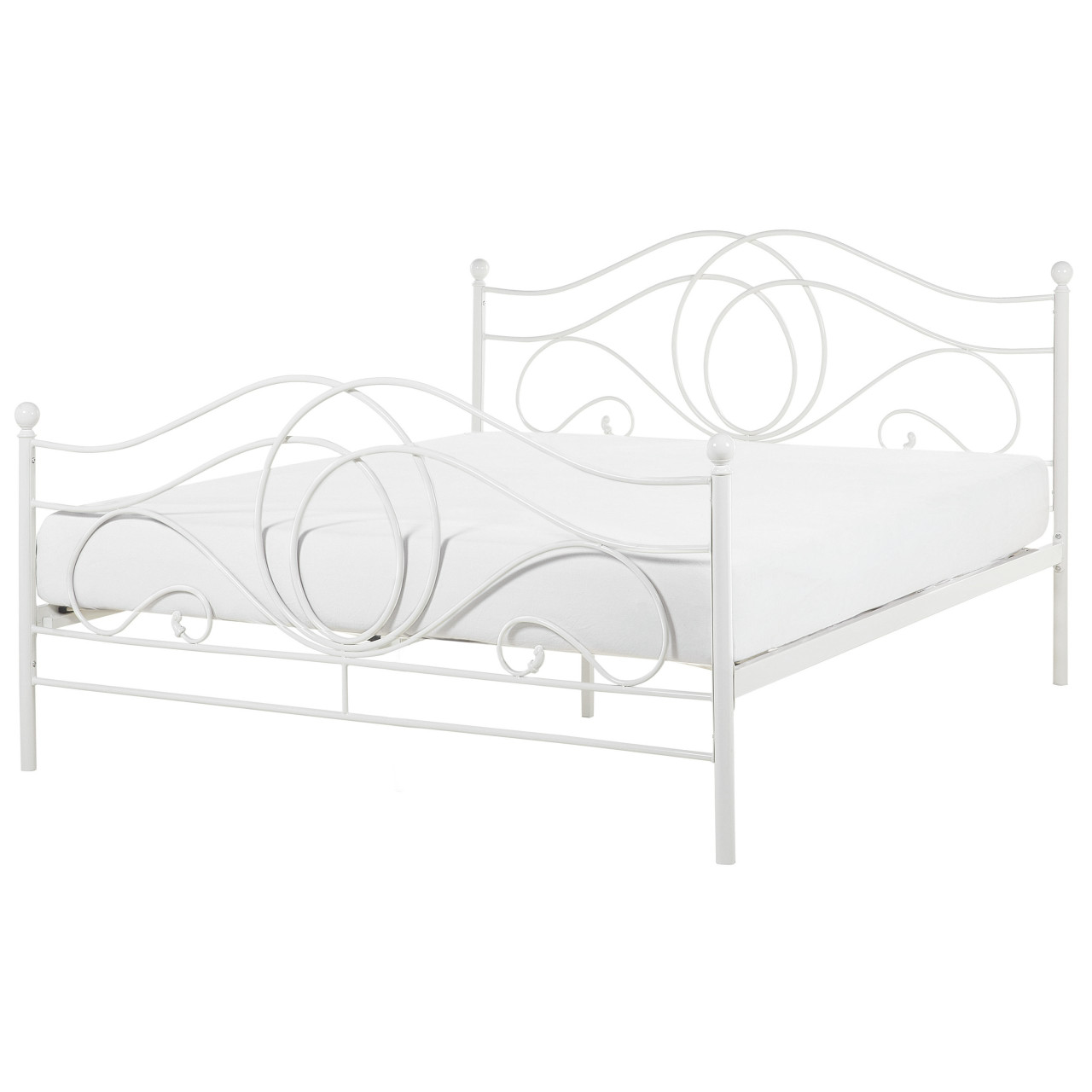 Lyra double bed steel frame with slatted base