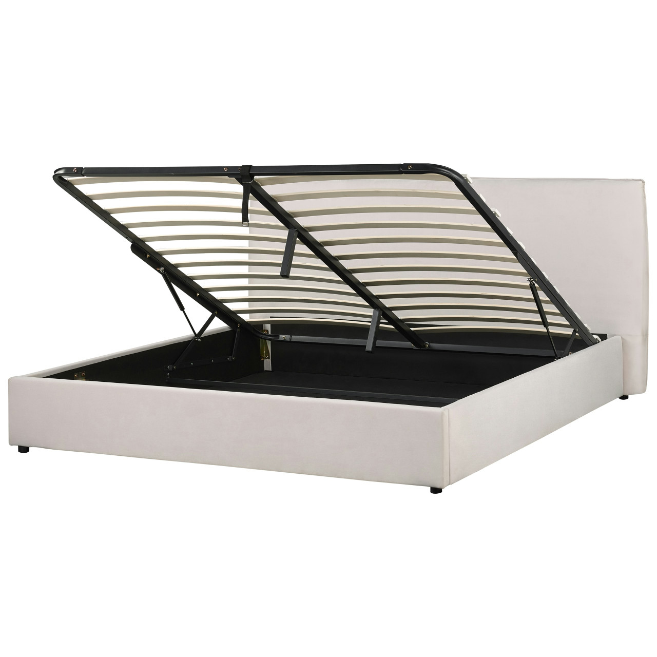 Lavaur velvet storage bed frame white