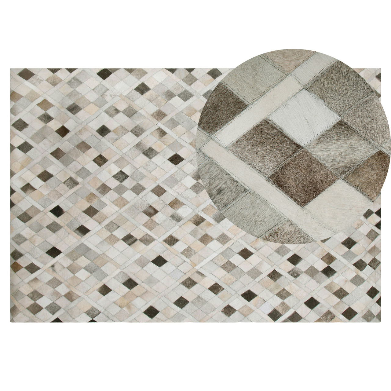 Alfombra rectangular Hirka piel de vaca
