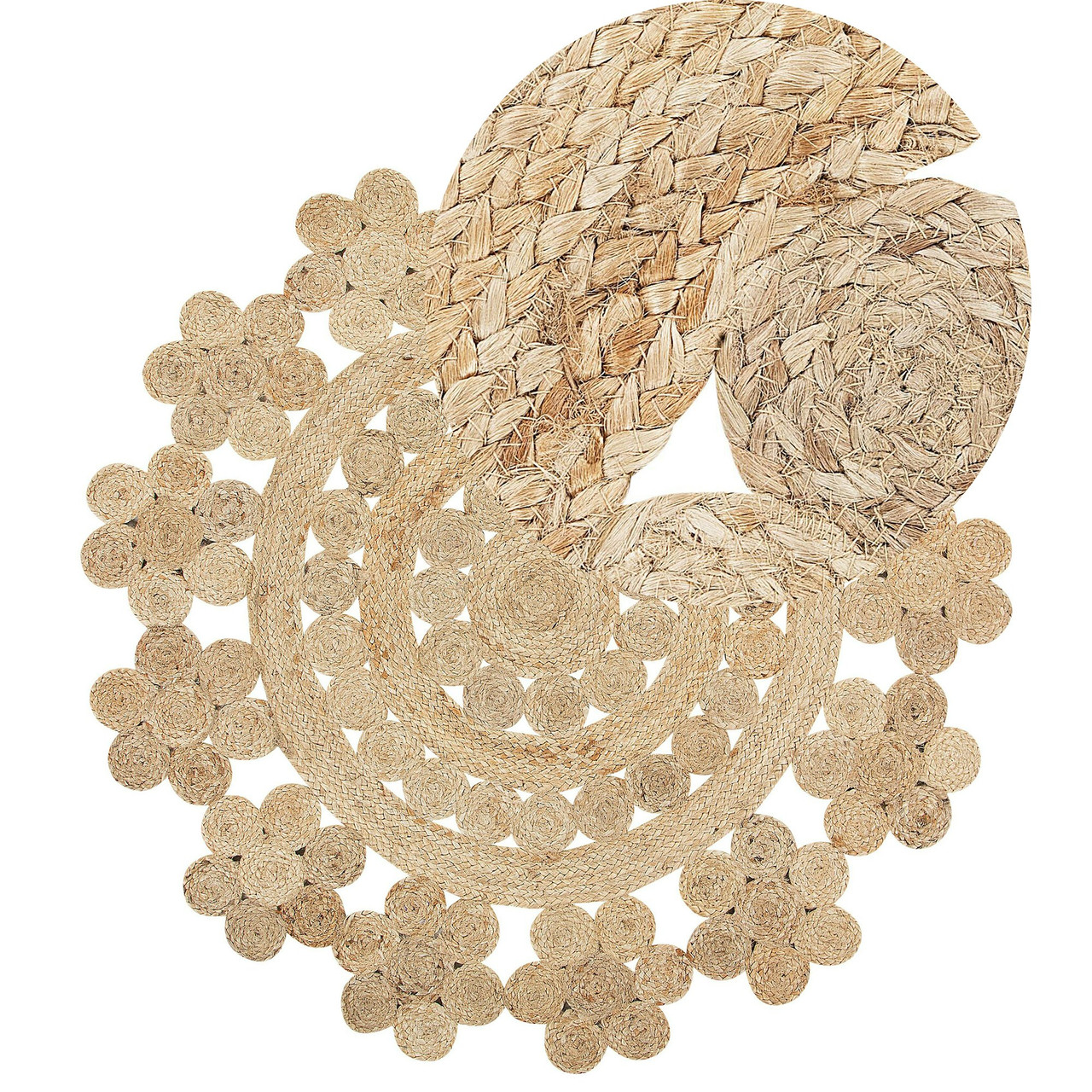 Birecik round jute rug cream
