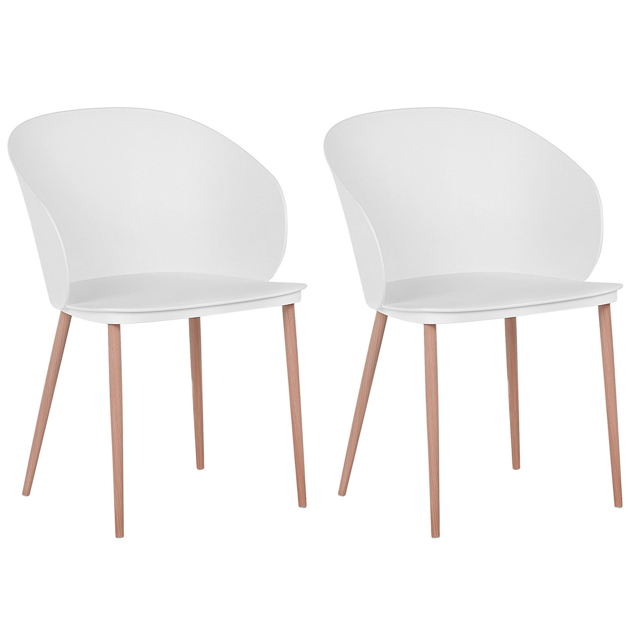 Set of 2 Blaykee dining chairs synthetic white