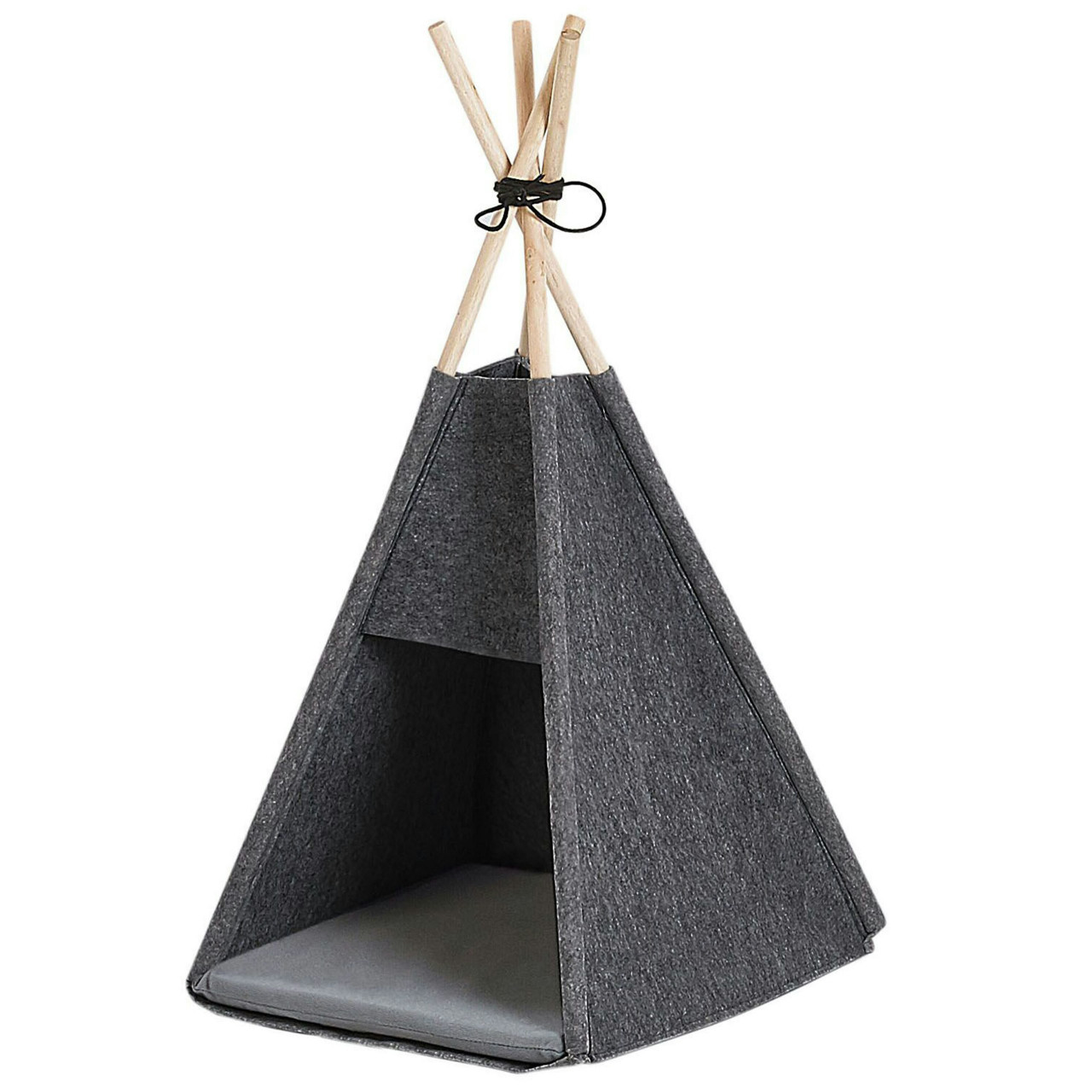 Cama tienda de fieltro para perro Ulubey gris