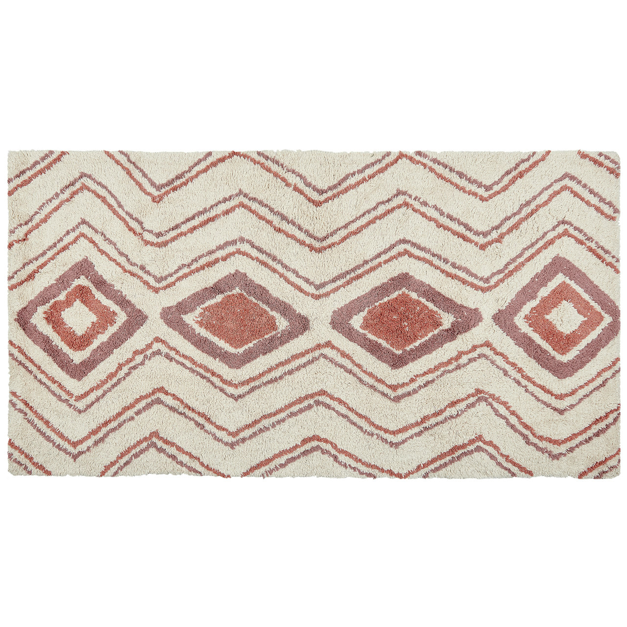 Alfombra boho Kastamonu algodón crema