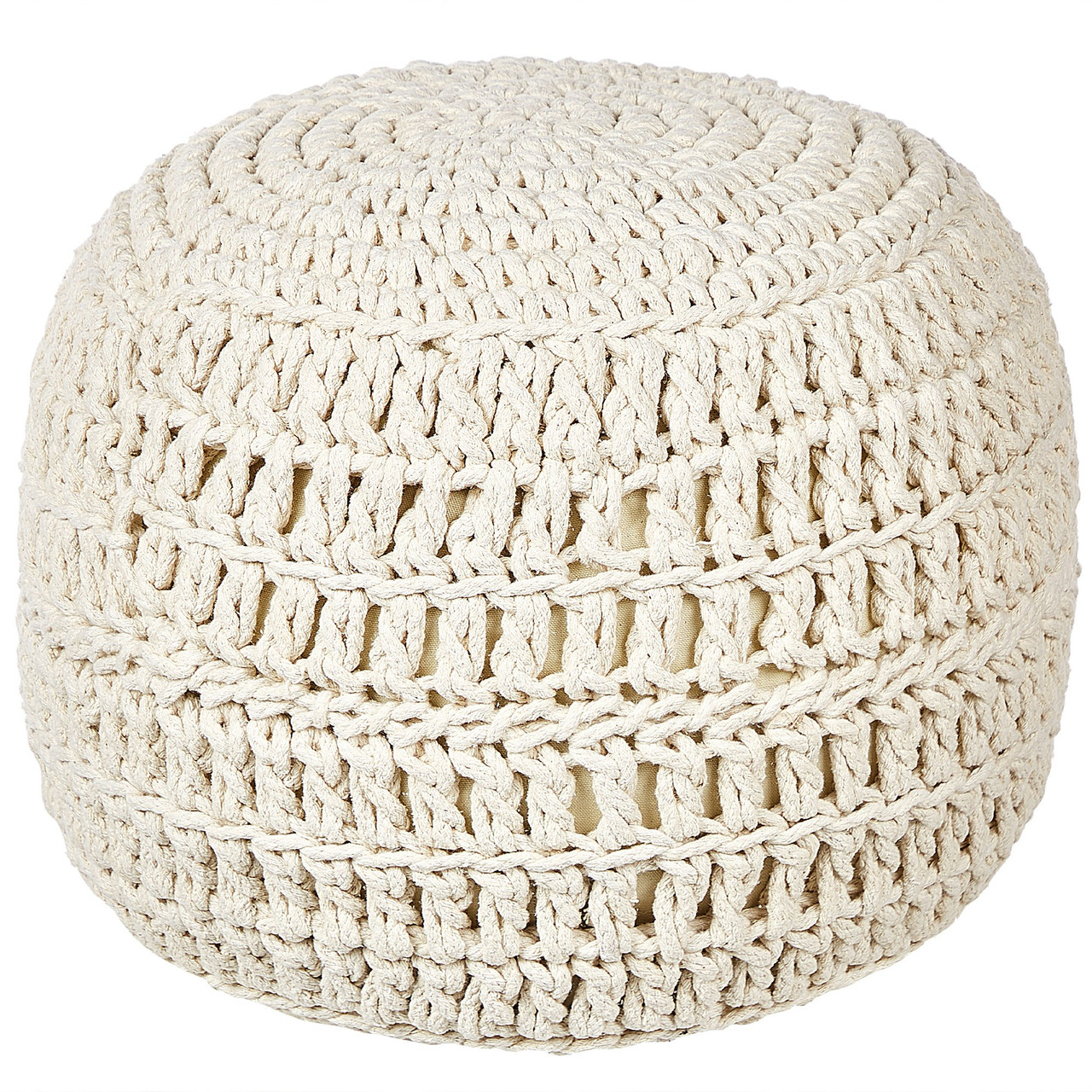 Puf Arpatu de Algodón Crema