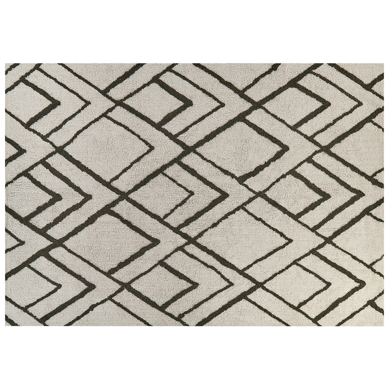 Yesilkoy cotton shaggy rug rectangular