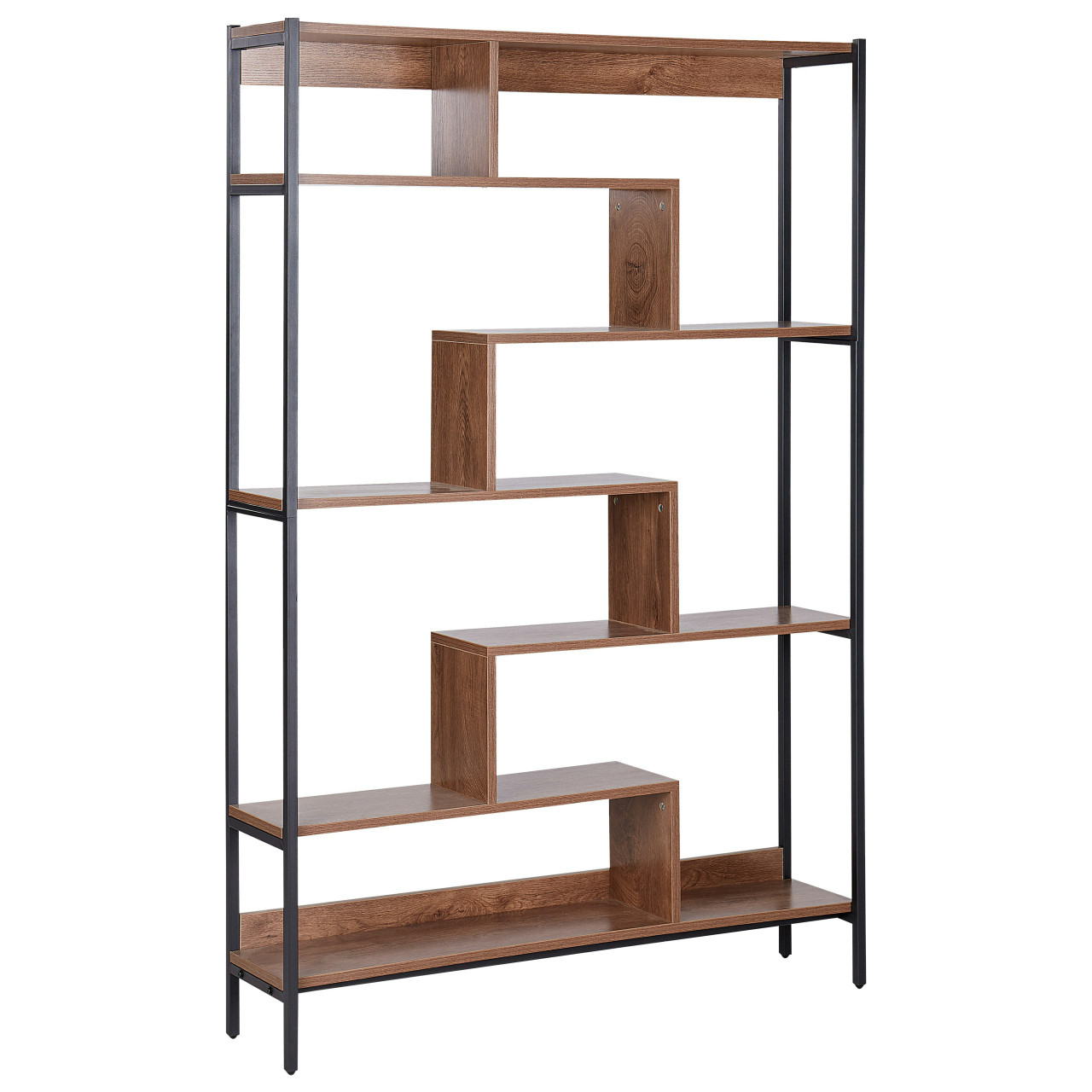 Daven shelving unit MDF and steel 6 shelves