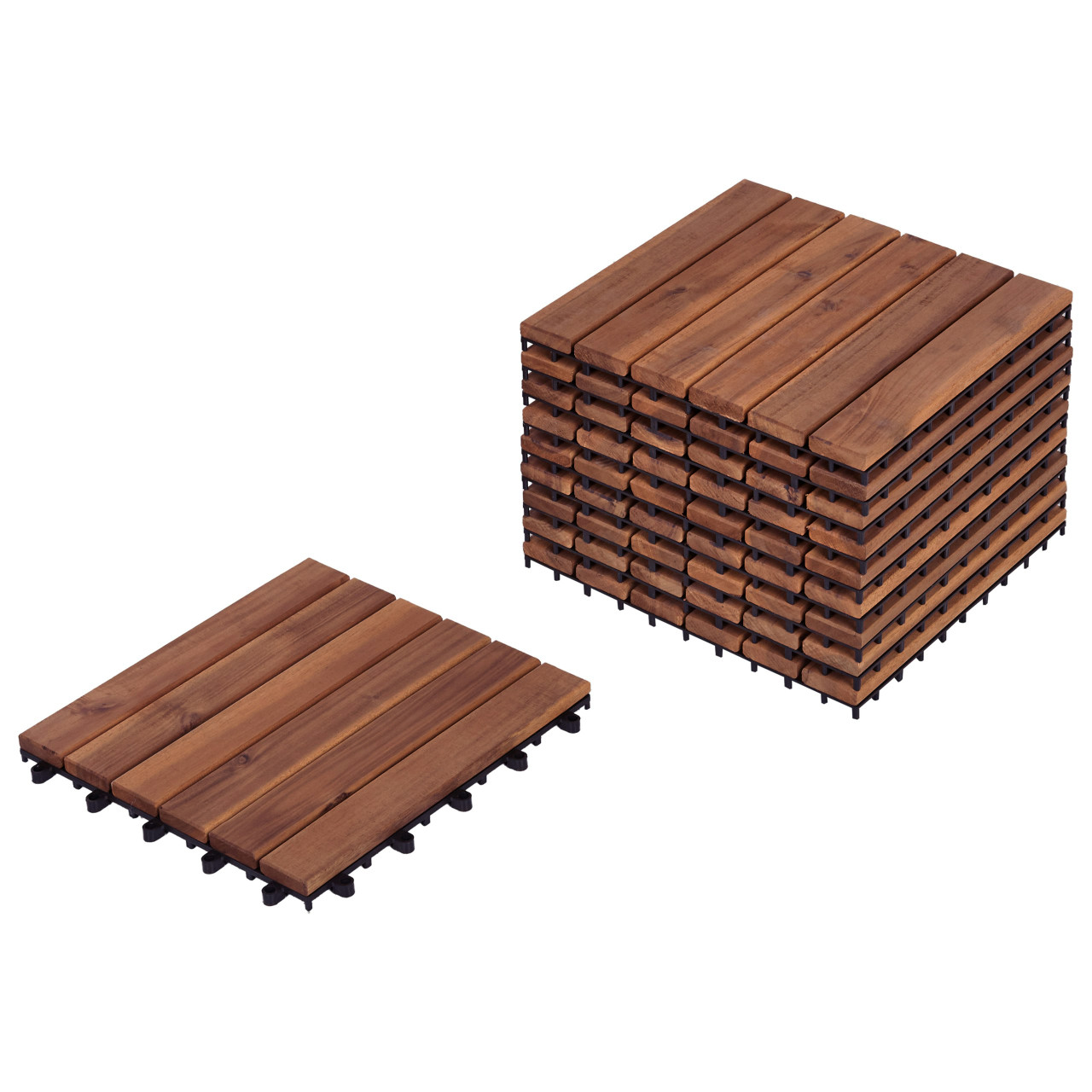 Pavimento exterior Accettura encaixe madera de acacia