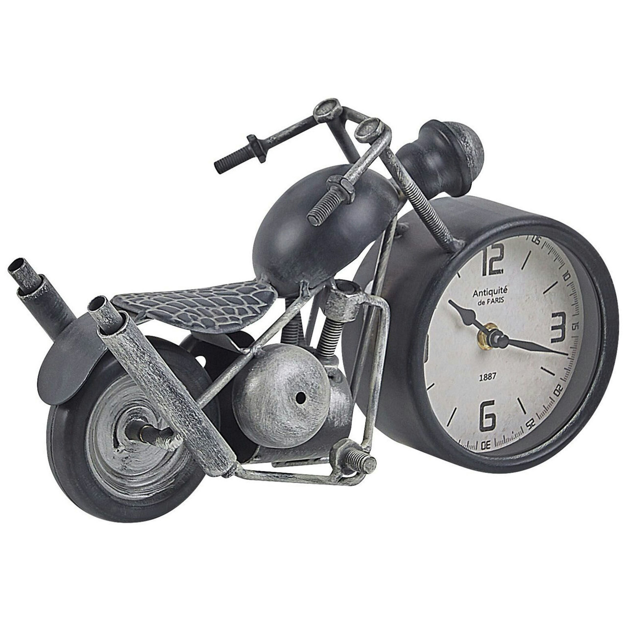 Reloj de mesa decorativo Berno en hierro negro