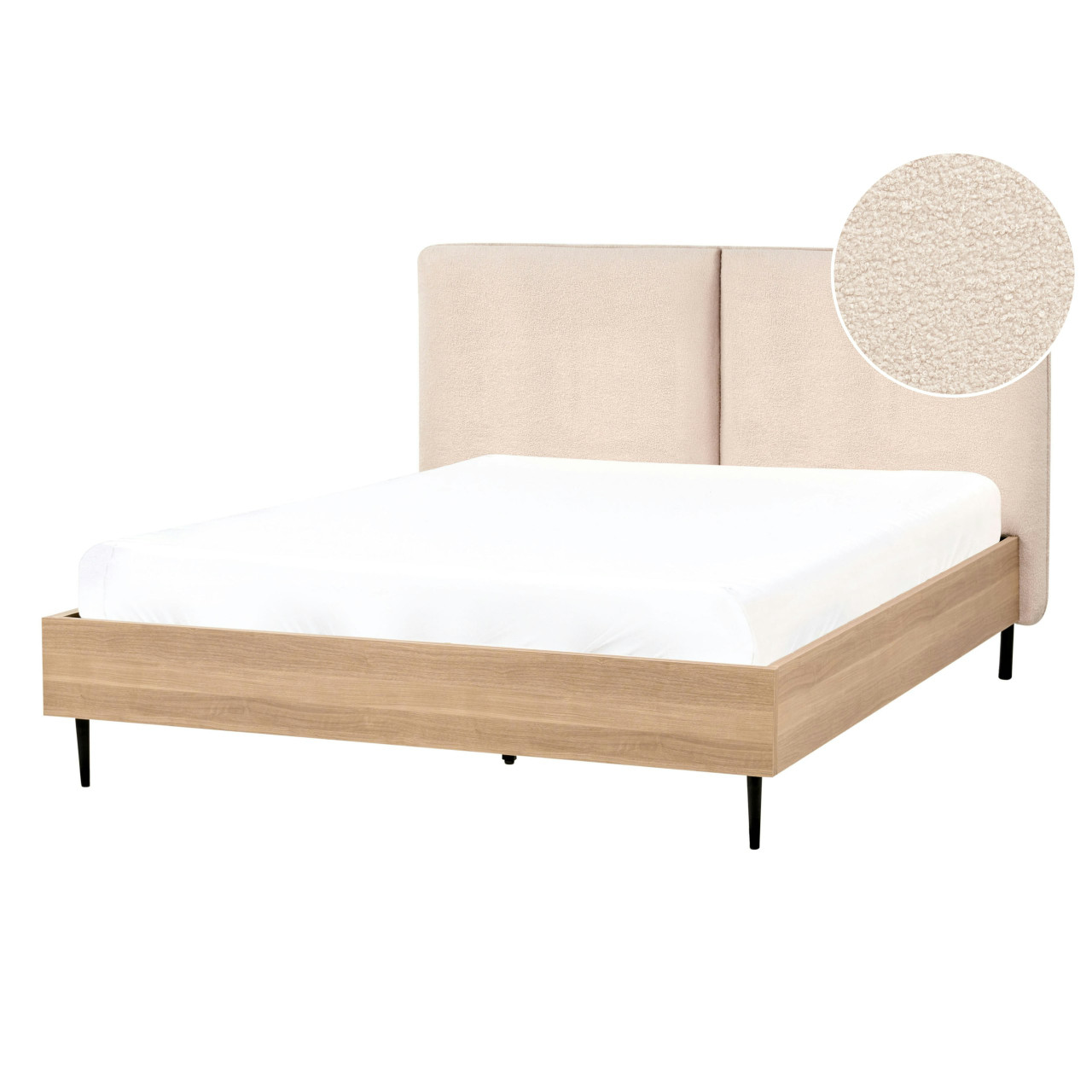 Cama Limanton bouclé crema