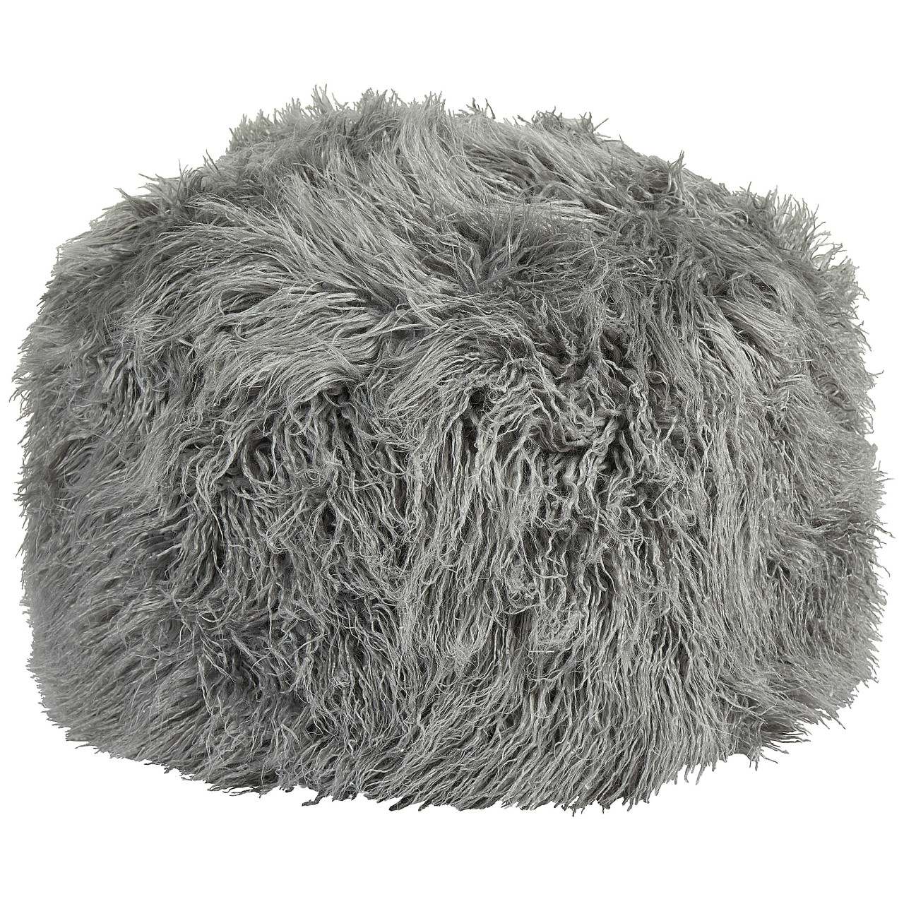Tukki faux leather pouf grey