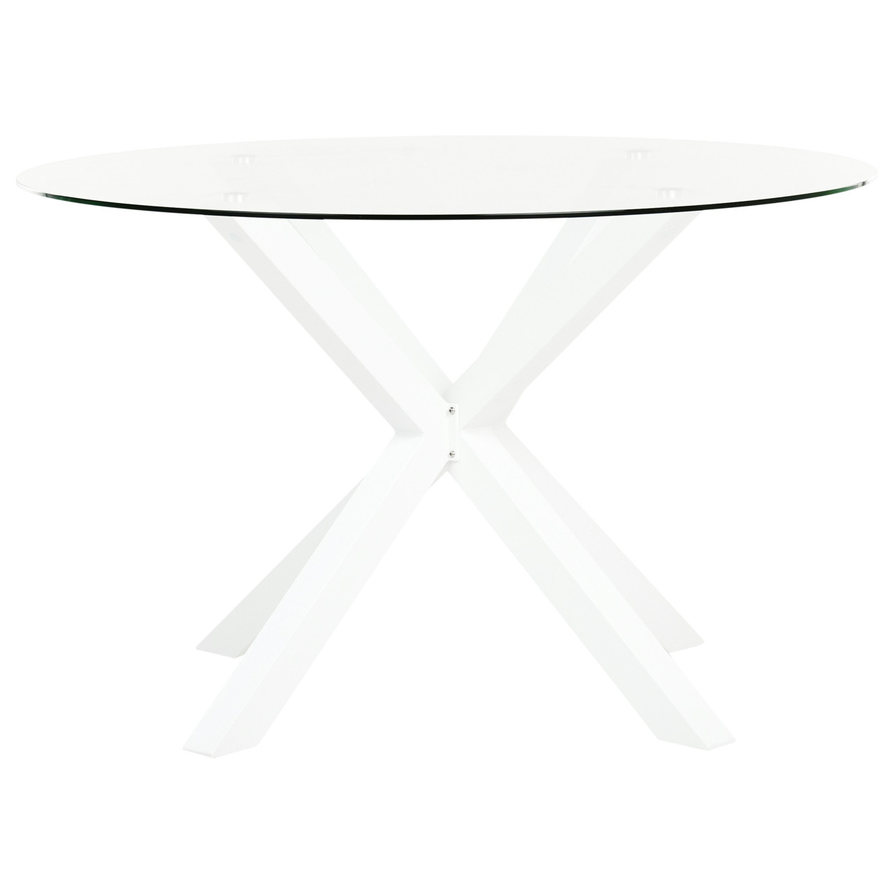Maletto Garden Table Glass Top with Aluminum Frame 120x120x75