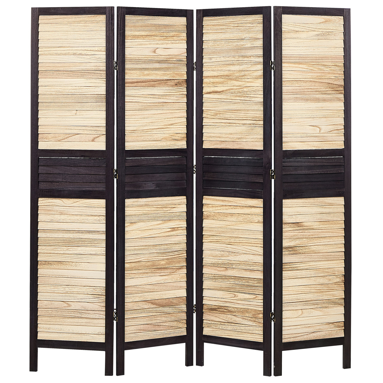 Brennerbad folding room divider in paulownia wood, painted finish