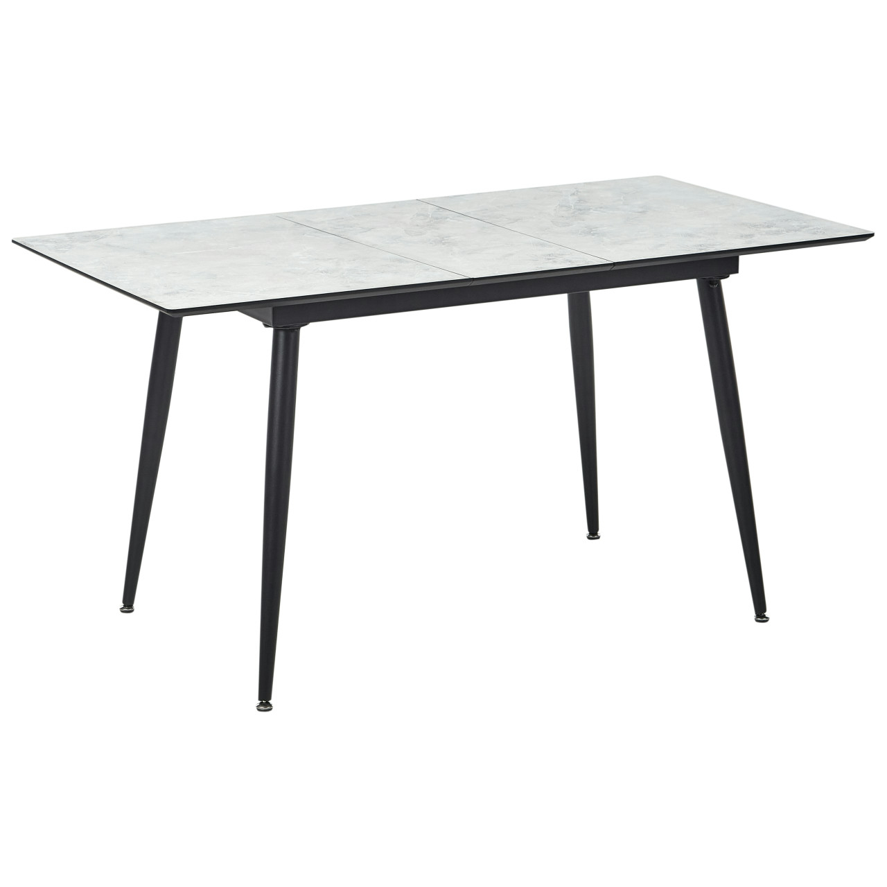 Eftalia dining table MDF marble effect with metal legs extending