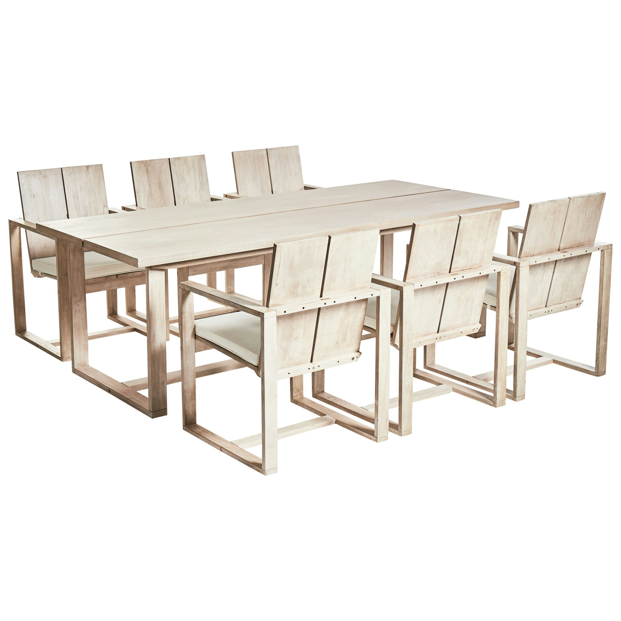 Azzanello dining set in acacia wood
