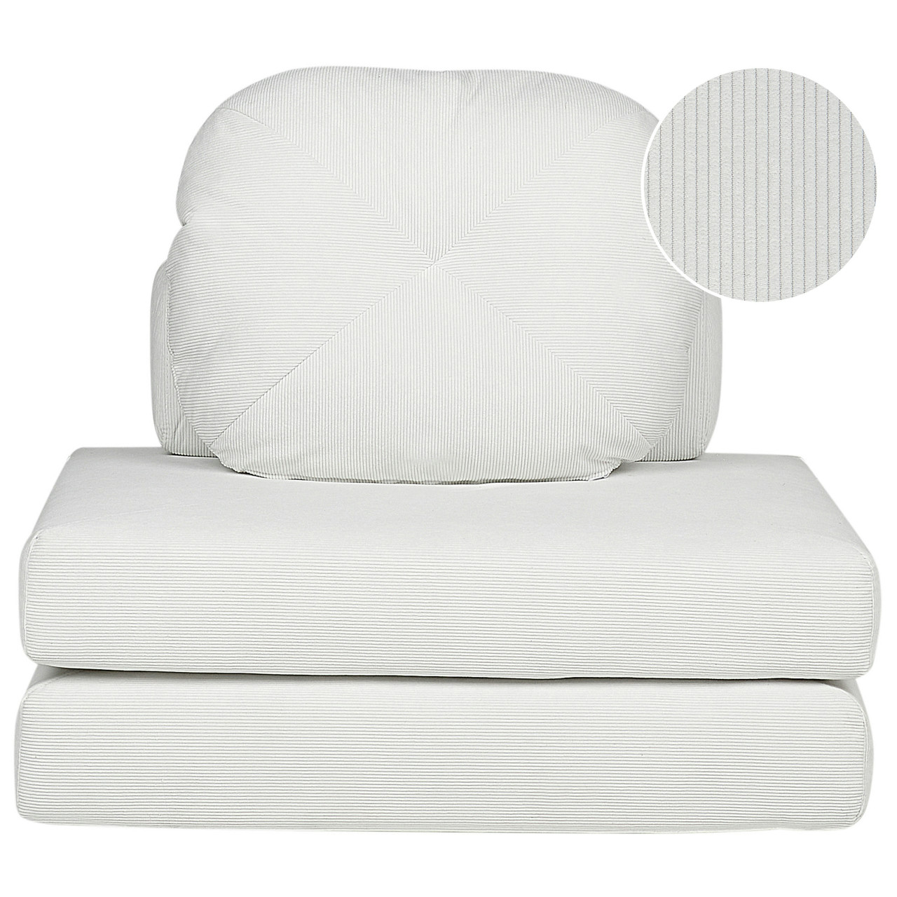 Sofá cama Olden individual en bombazina blanca