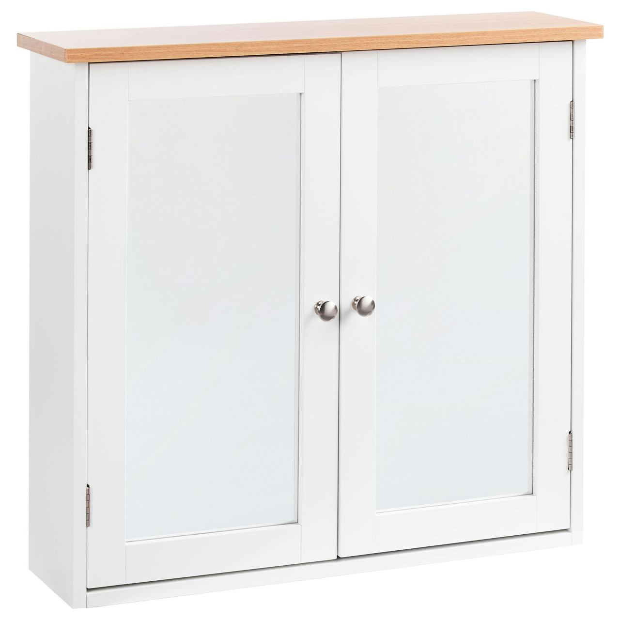 Mueble de baño suspendido con espejo Alamos MDF blanco