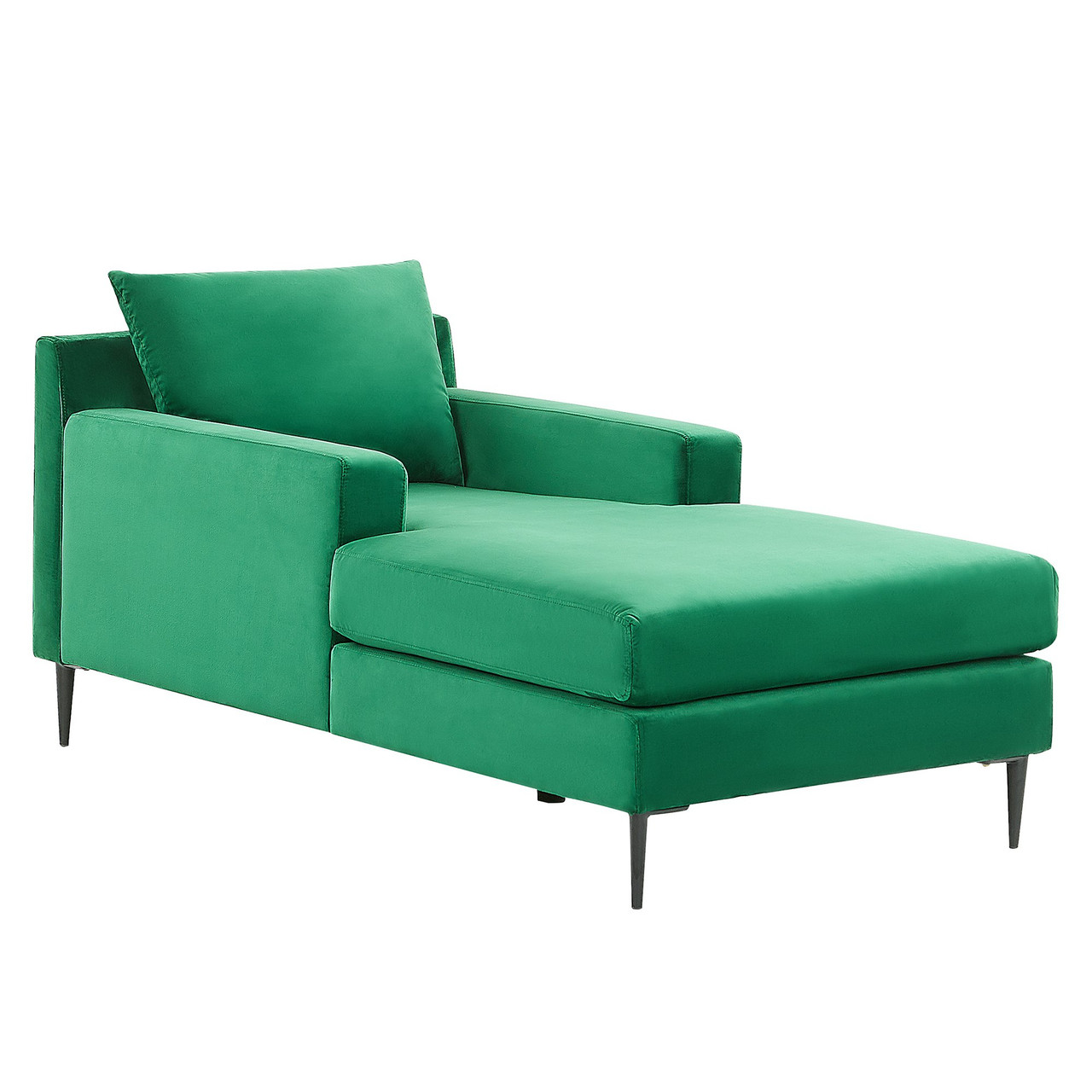 Gueret chaise longue velvet green