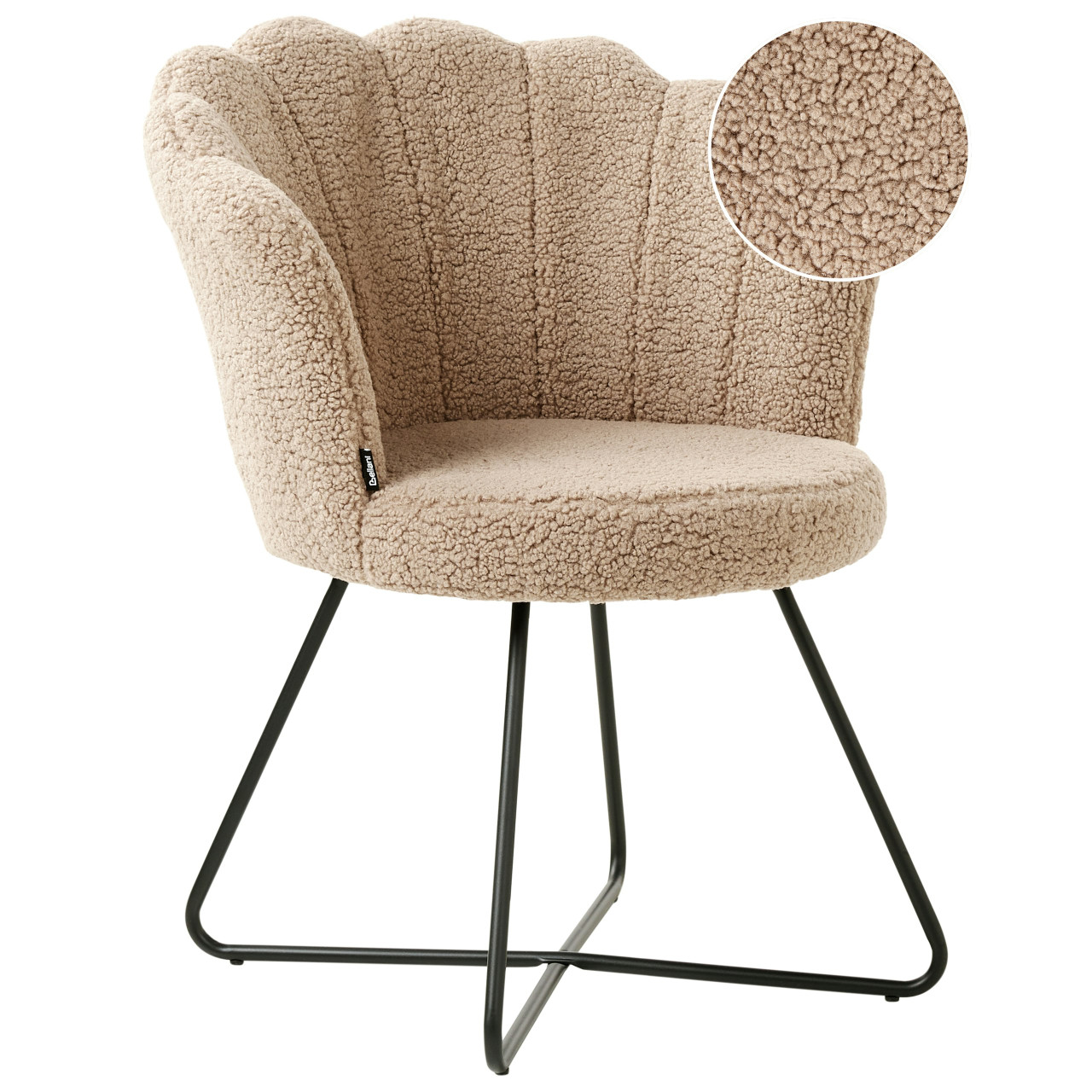 Butaca Lovelock bouclé crema