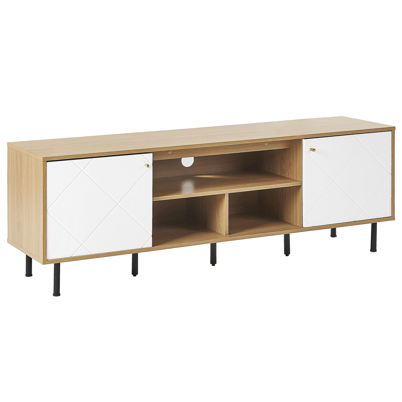 Mueble TV Palmer en MDF madera clara 160x40x56