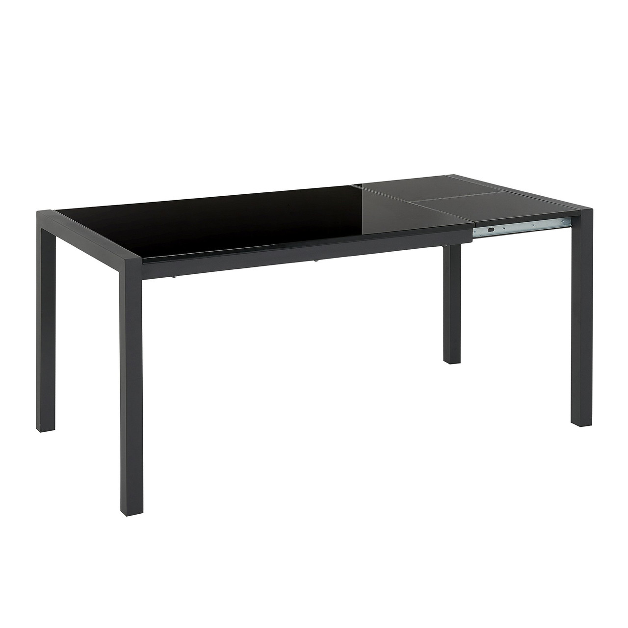 Mesa de comedor extensible Granada MDF y metal negra