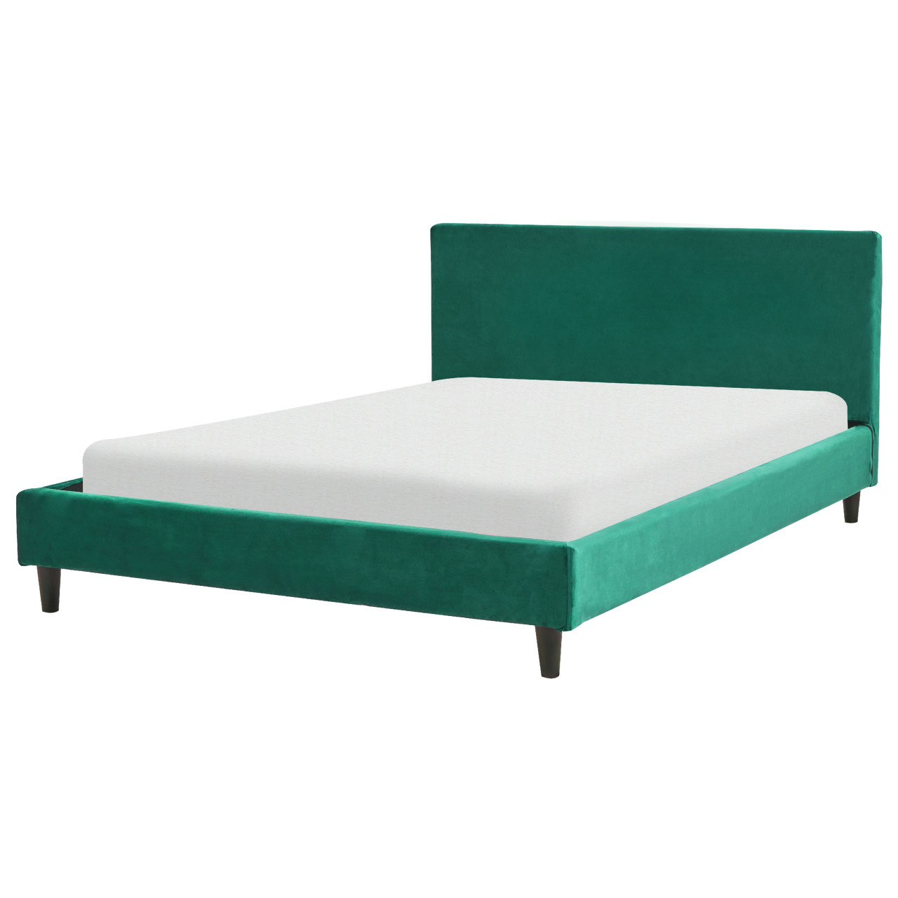 Cama de matrimonio Fitou terciopelo verde