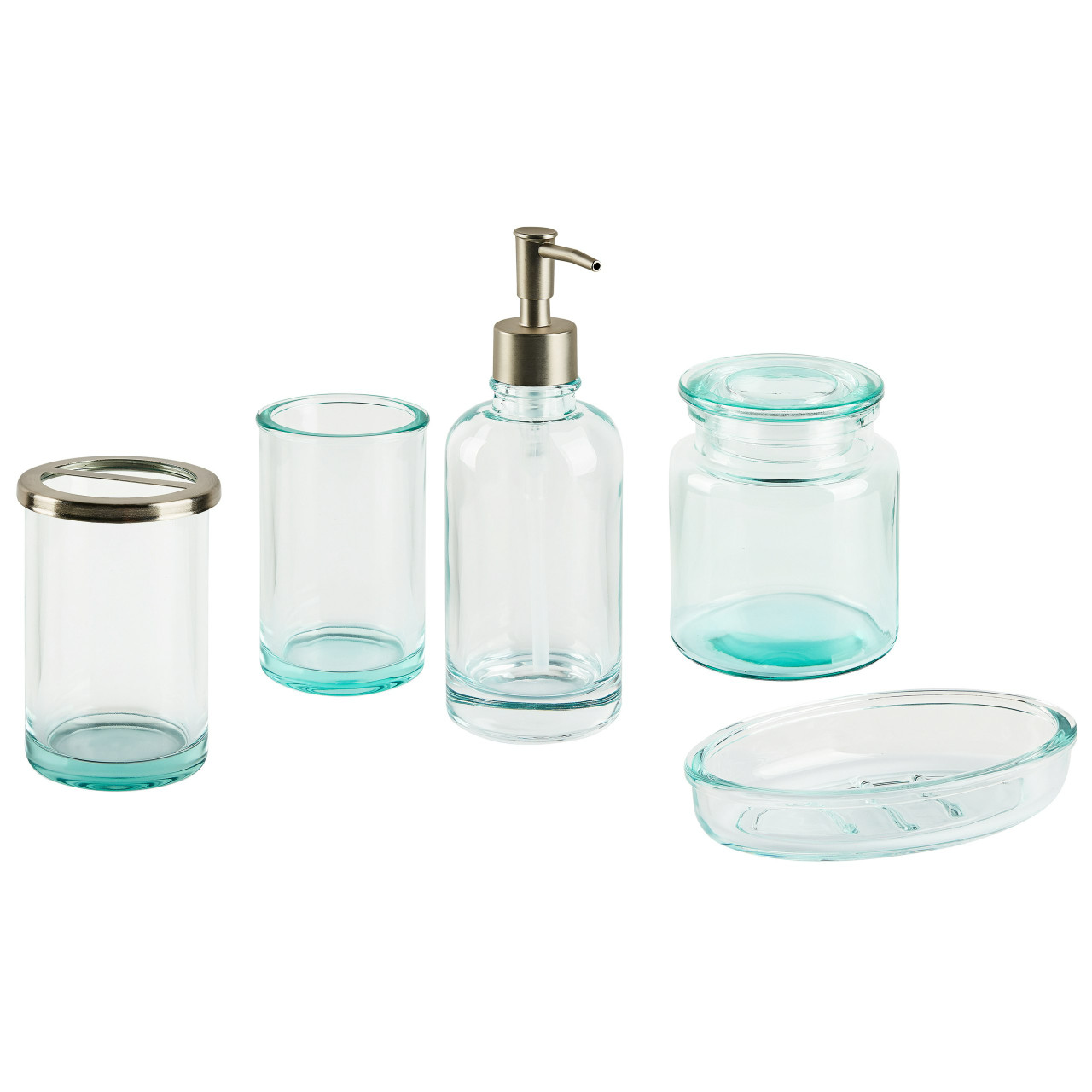 Juego de accesorios de baño Amarga modelo de vidrio