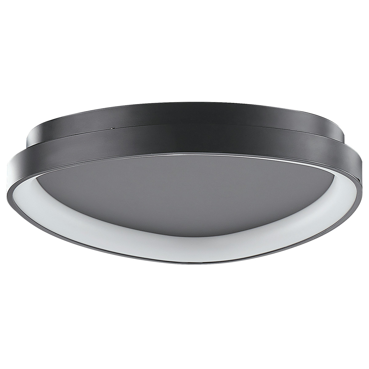 Lámpara de techo moderna LED integrado acero negro Nanding